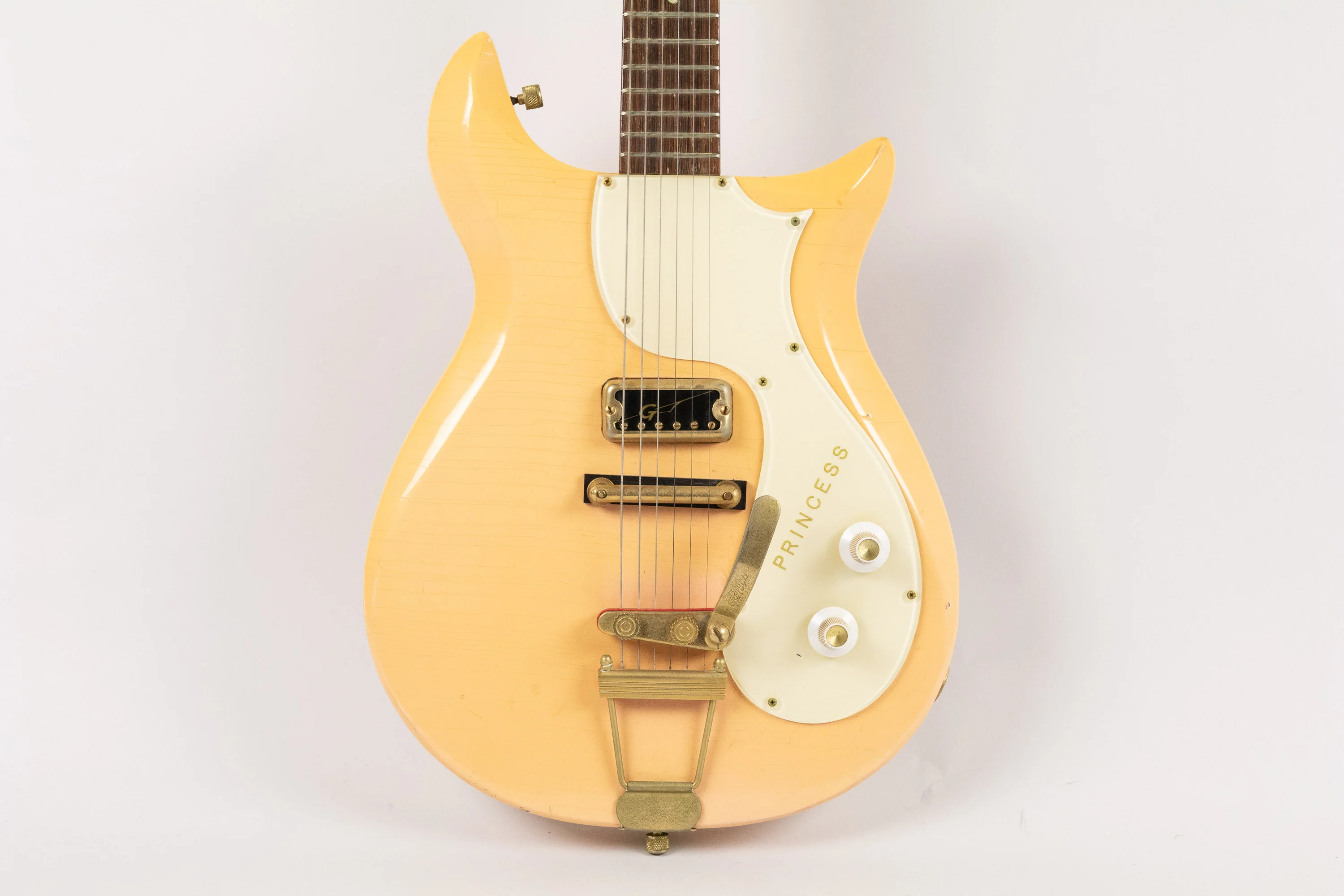 1962 Gretsch Princess (6106) Pink/White & Princess Amp - Image 12