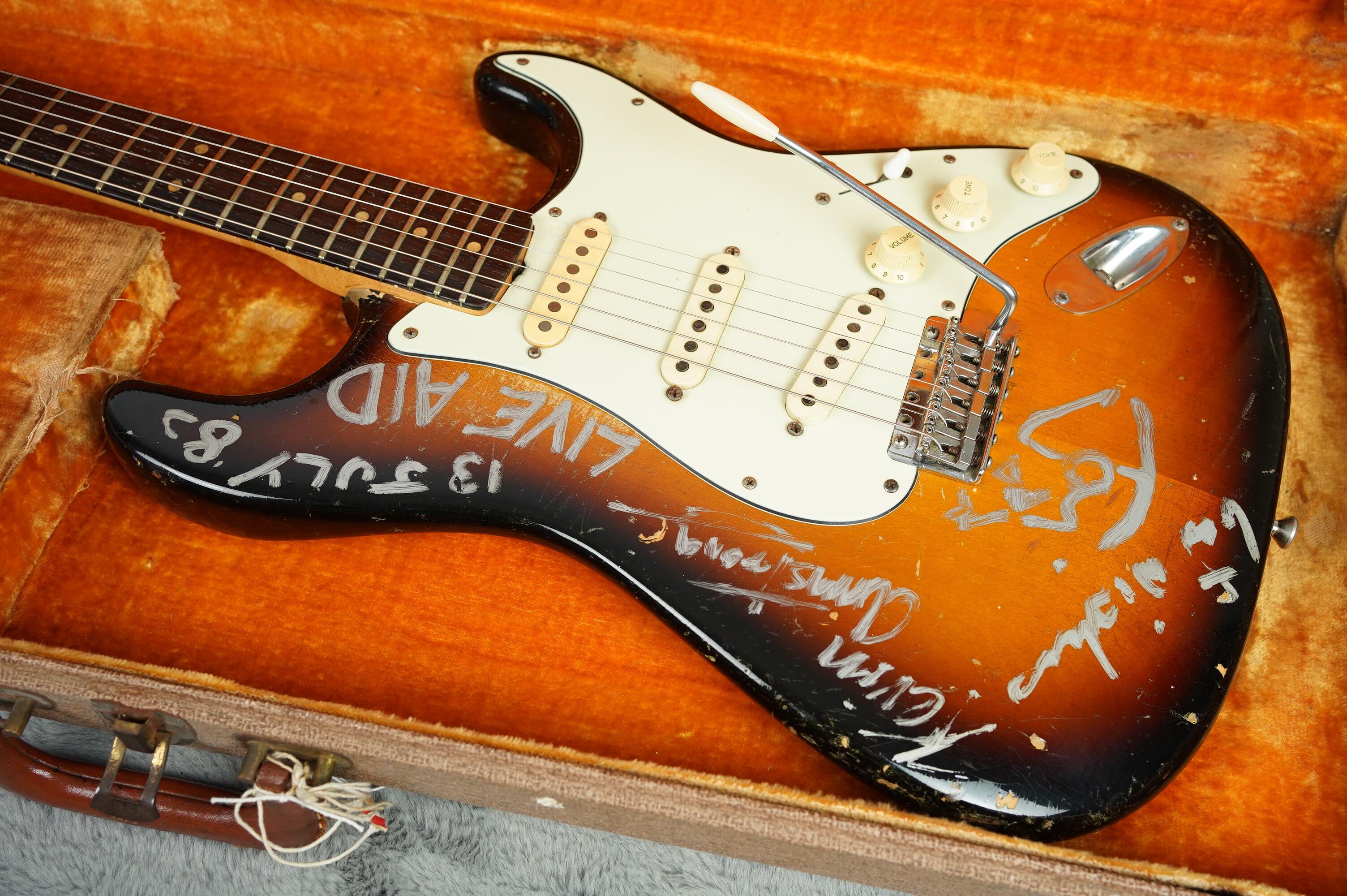 1963 Fender Stratocaster, David Bowie Signed/Live Aid Provenance - Image 6