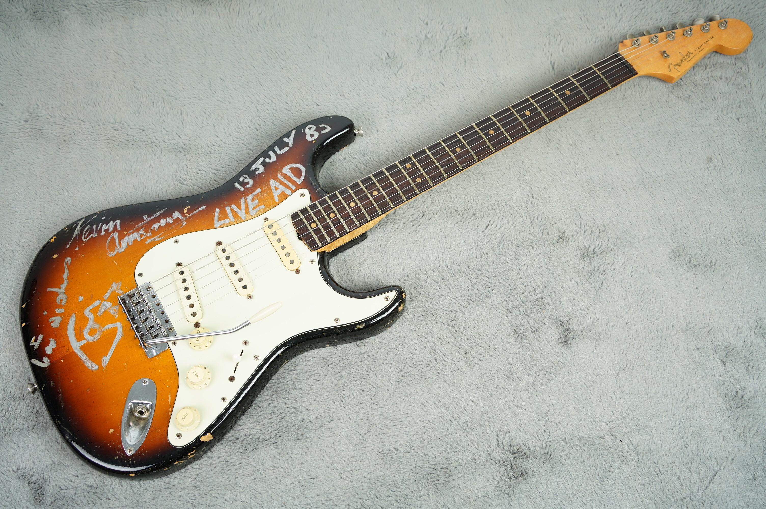 1963 Fender Stratocaster, David Bowie Signed/Live Aid Provenance - Image 8