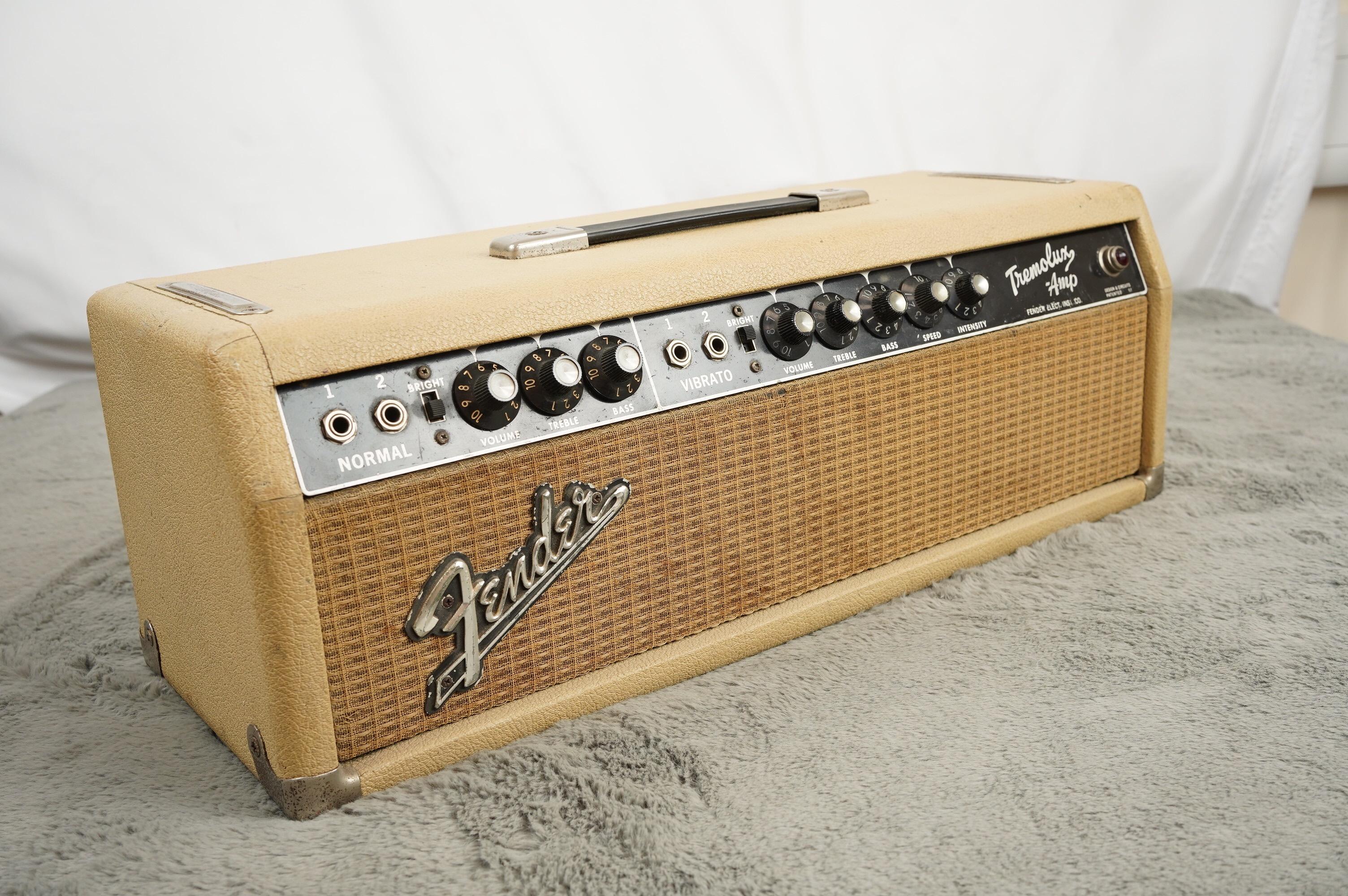 1963 Fender Tremolux Head + Cab, Blonde - Export version