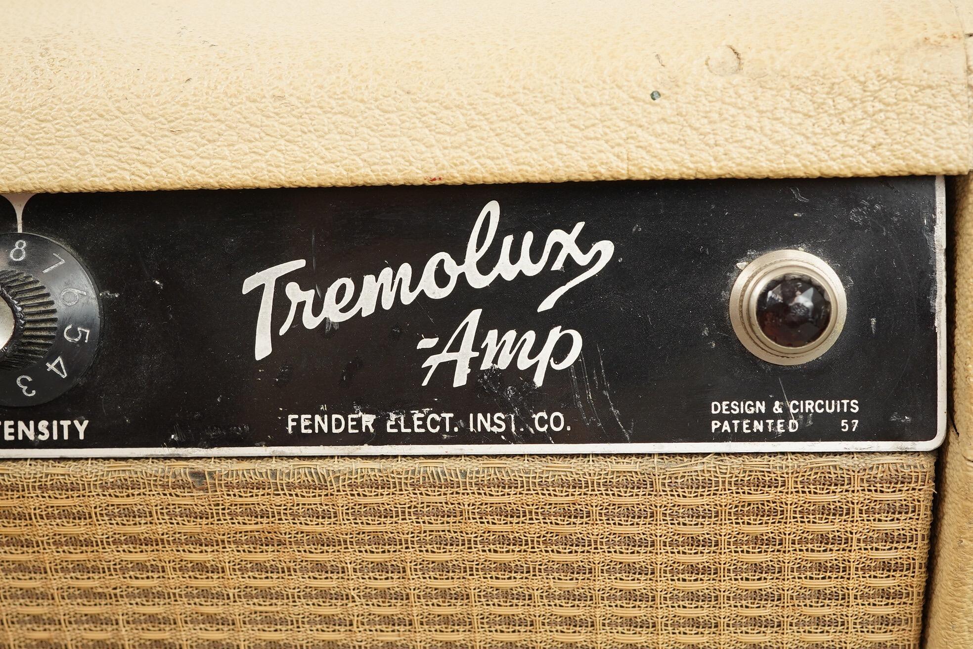 1963 Fender Tremolux Head + Cab, Blonde - Export version - Image 14