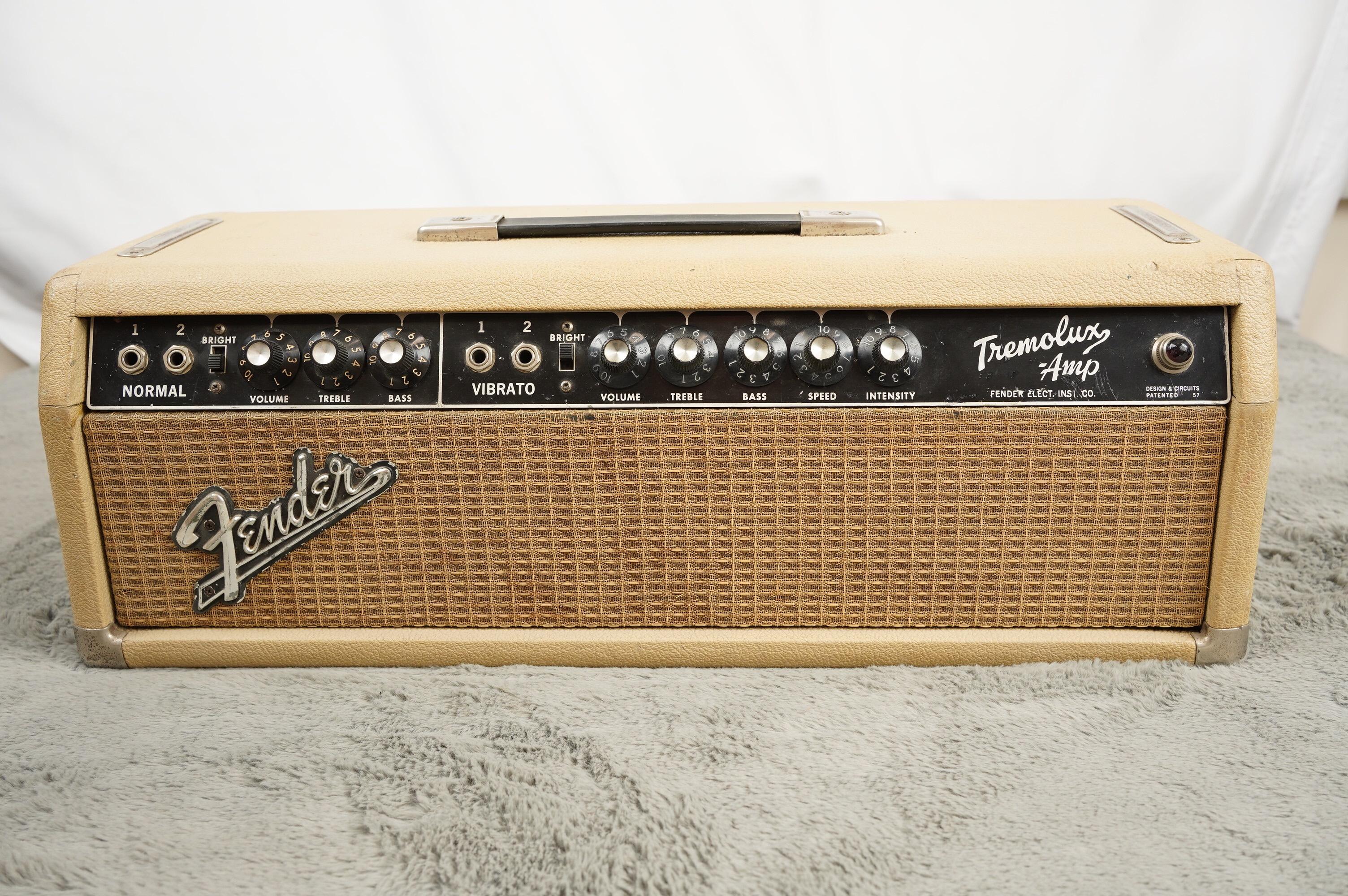 1963 Fender Tremolux Head + Cab, Blonde - Export version - Image 4