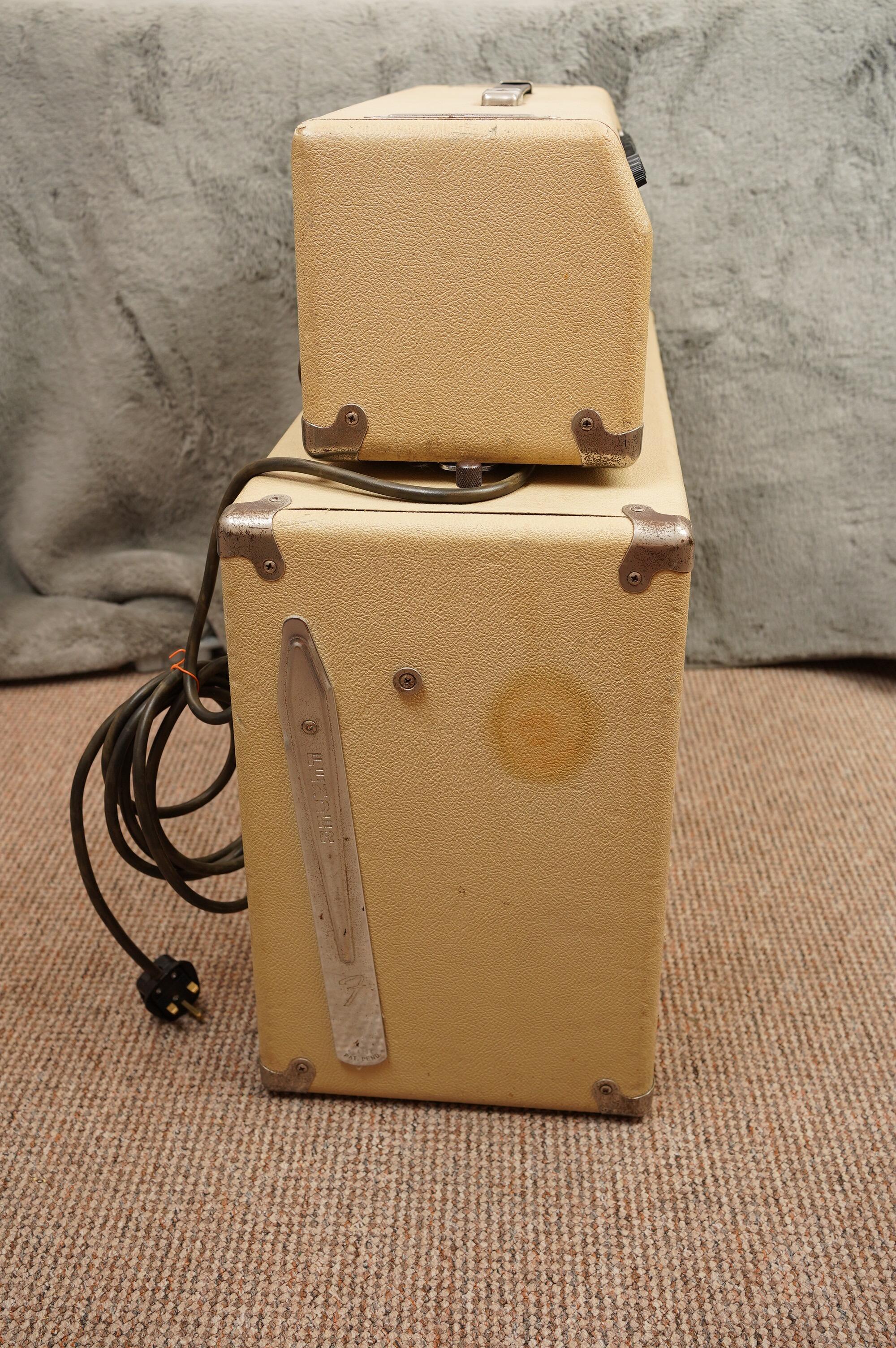 1963 Fender Tremolux Head + Cab, Blonde - Export version - Image 56