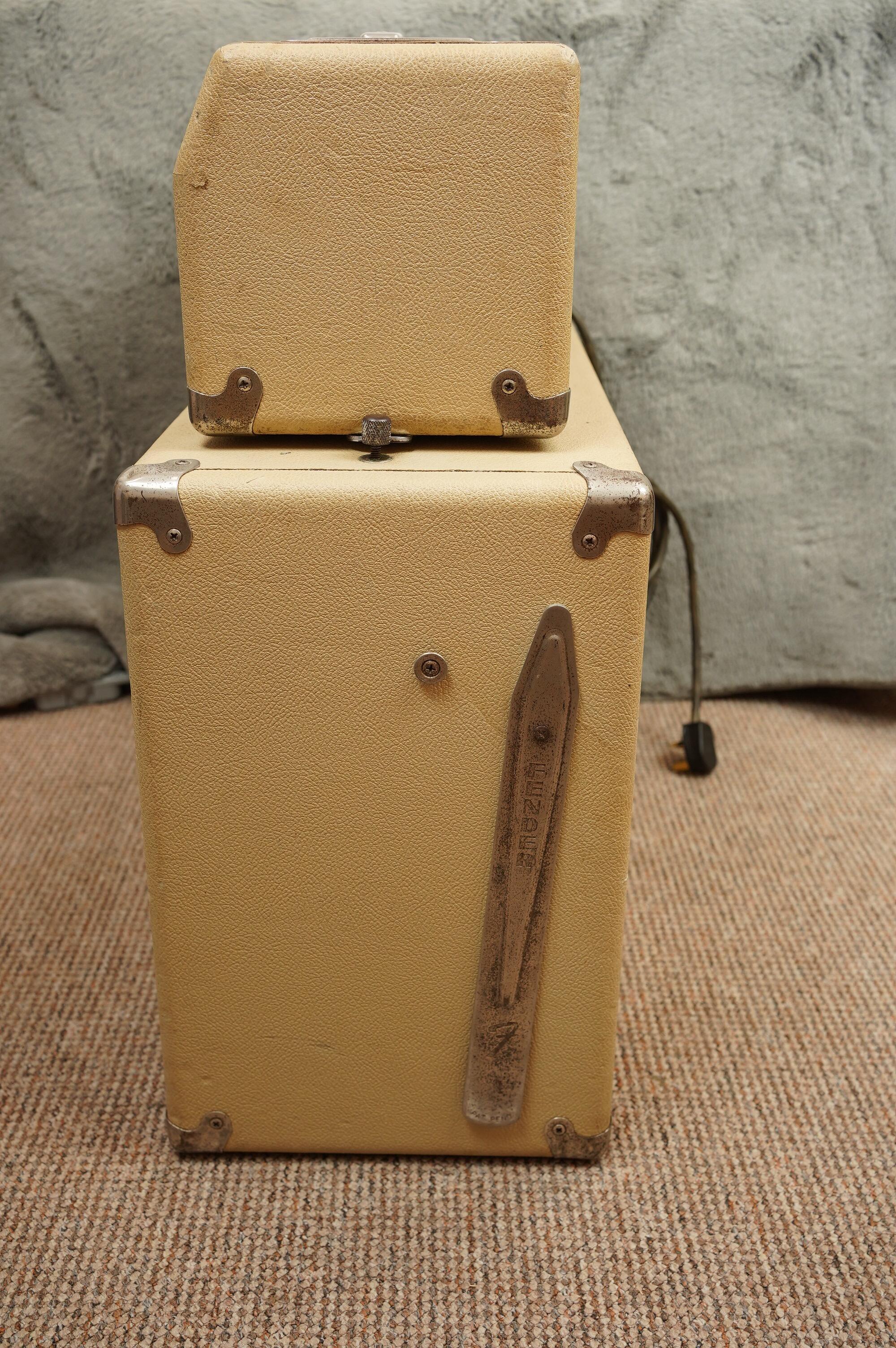 1963 Fender Tremolux Head + Cab, Blonde - Export version - Image 58