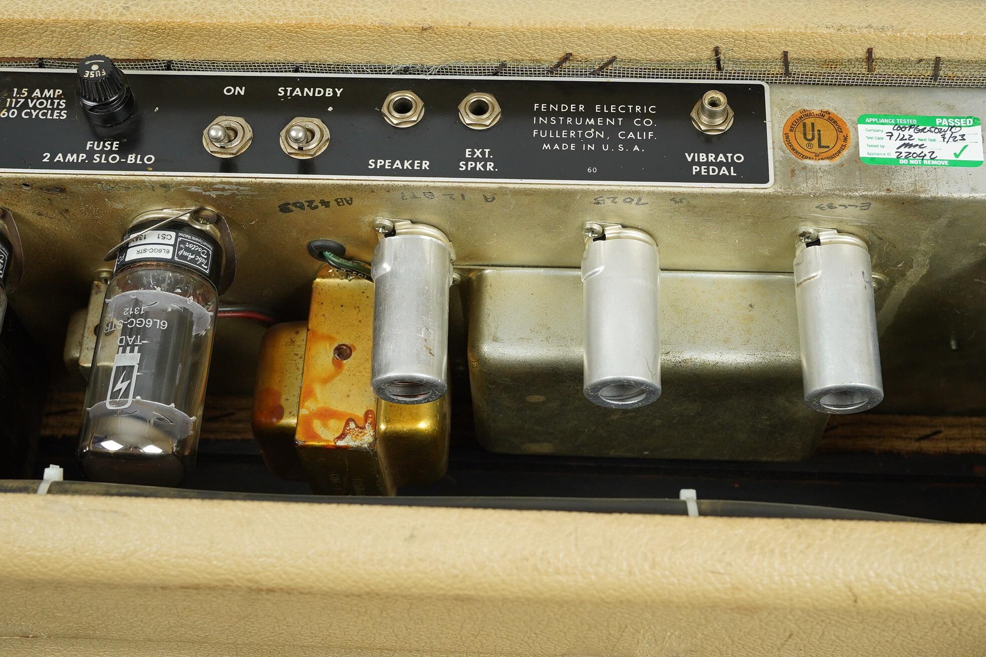 1963 Fender Tremolux Head + Cab, Blonde - Export version - Image 62