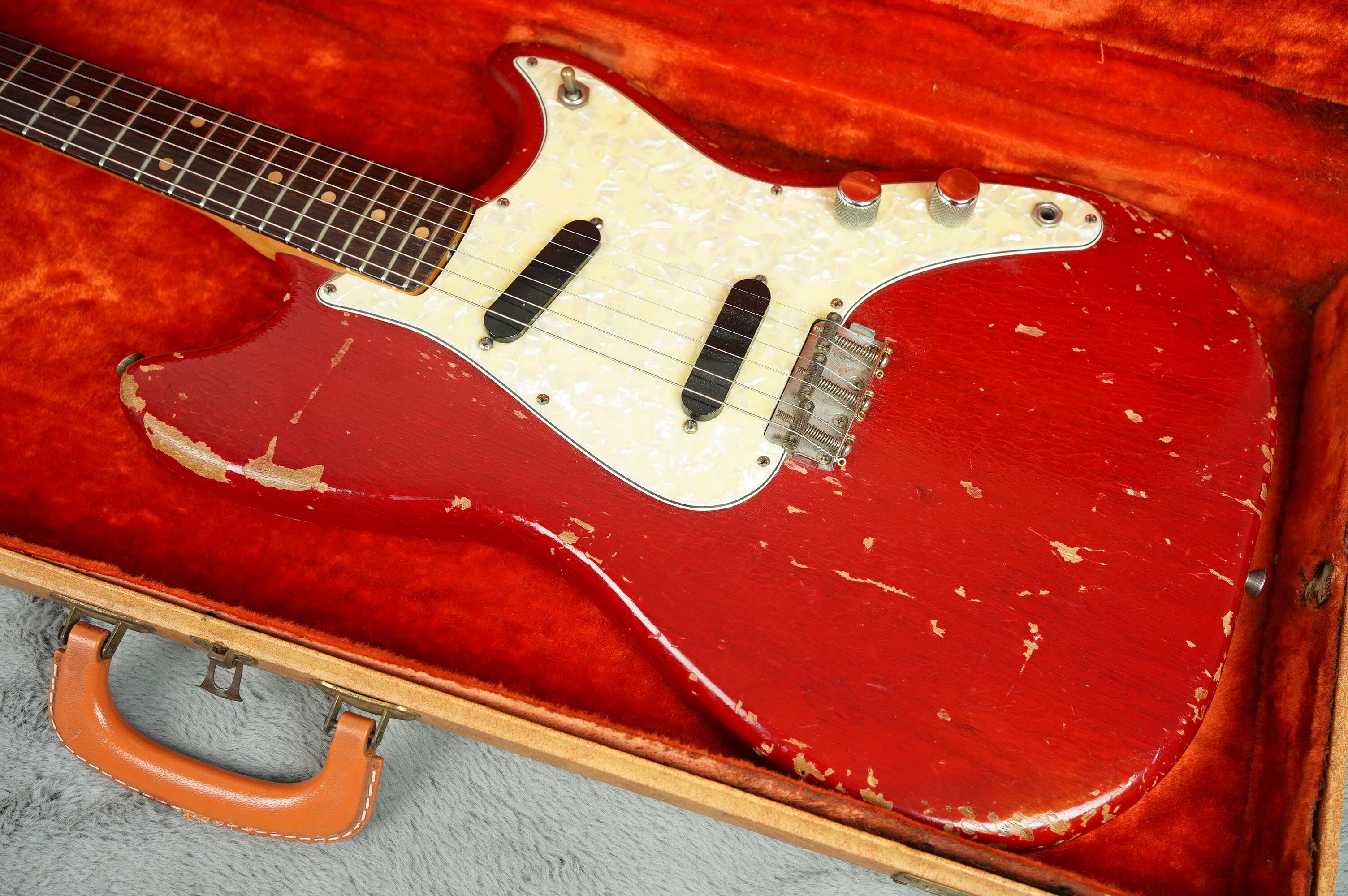 1964 Fender Duosonic, Translucent Red, Mahogany Body + OHSC - Image 3