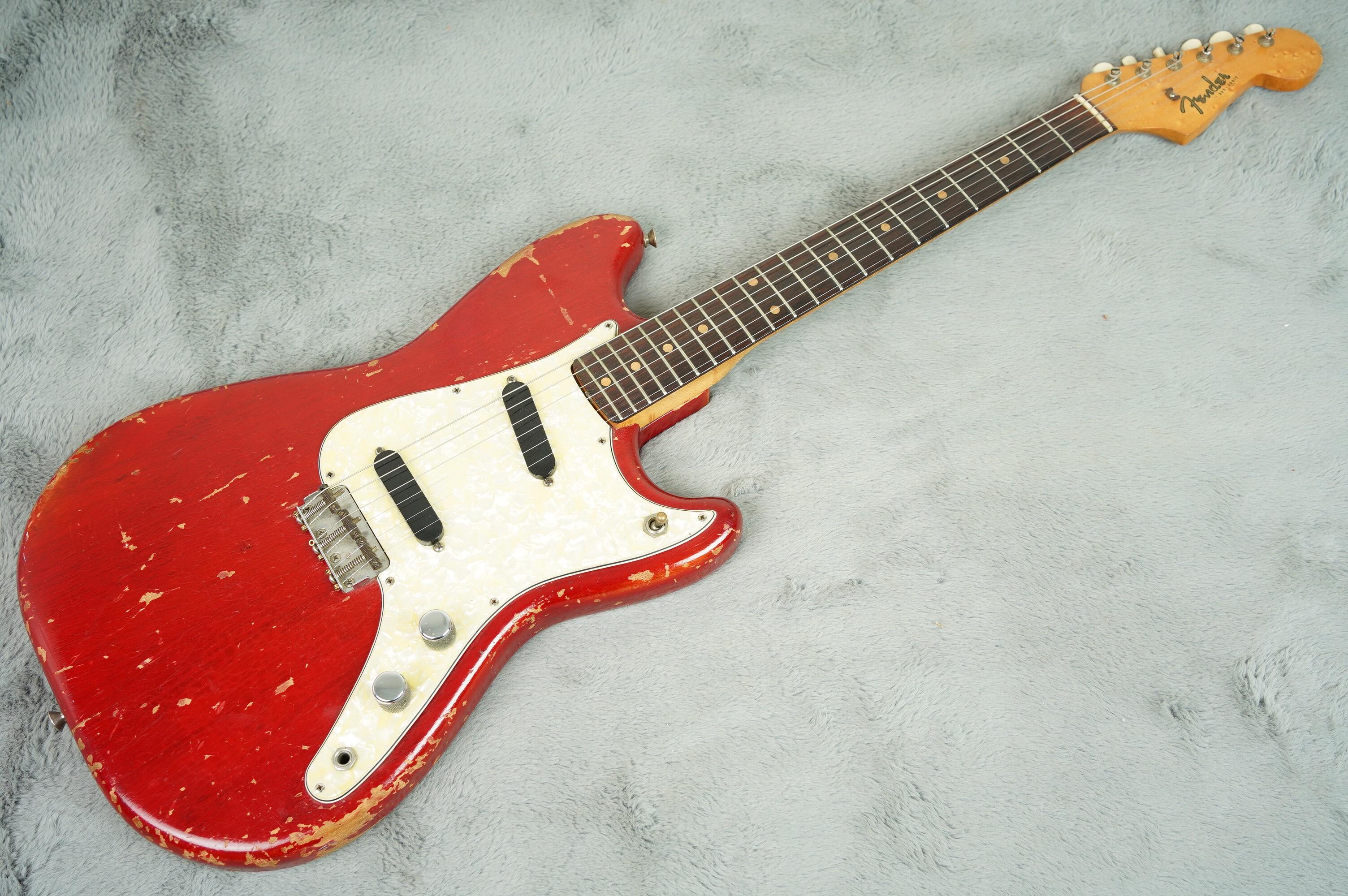 1964 Fender Duosonic, Translucent Red, Mahogany Body + OHSC - Image 6