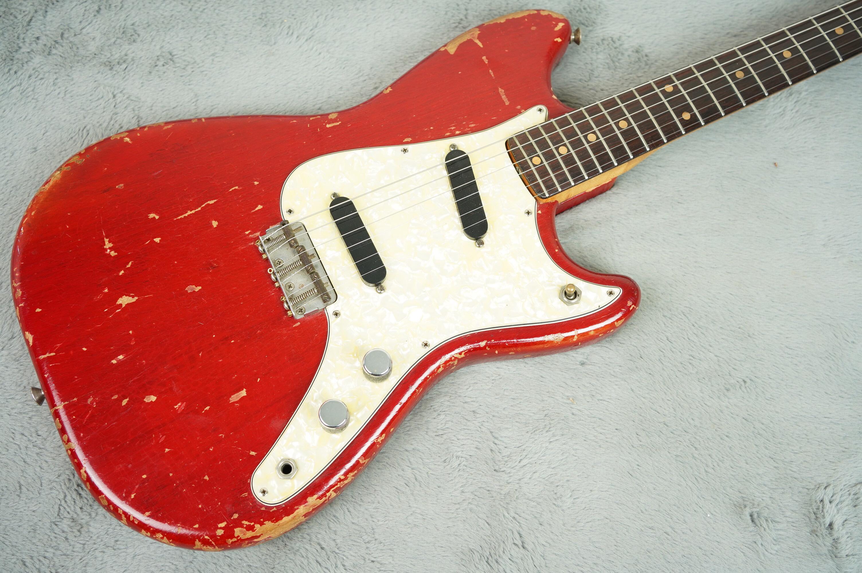 1964 Fender Duosonic, Translucent Red, Mahogany Body + OHSC - Image 7