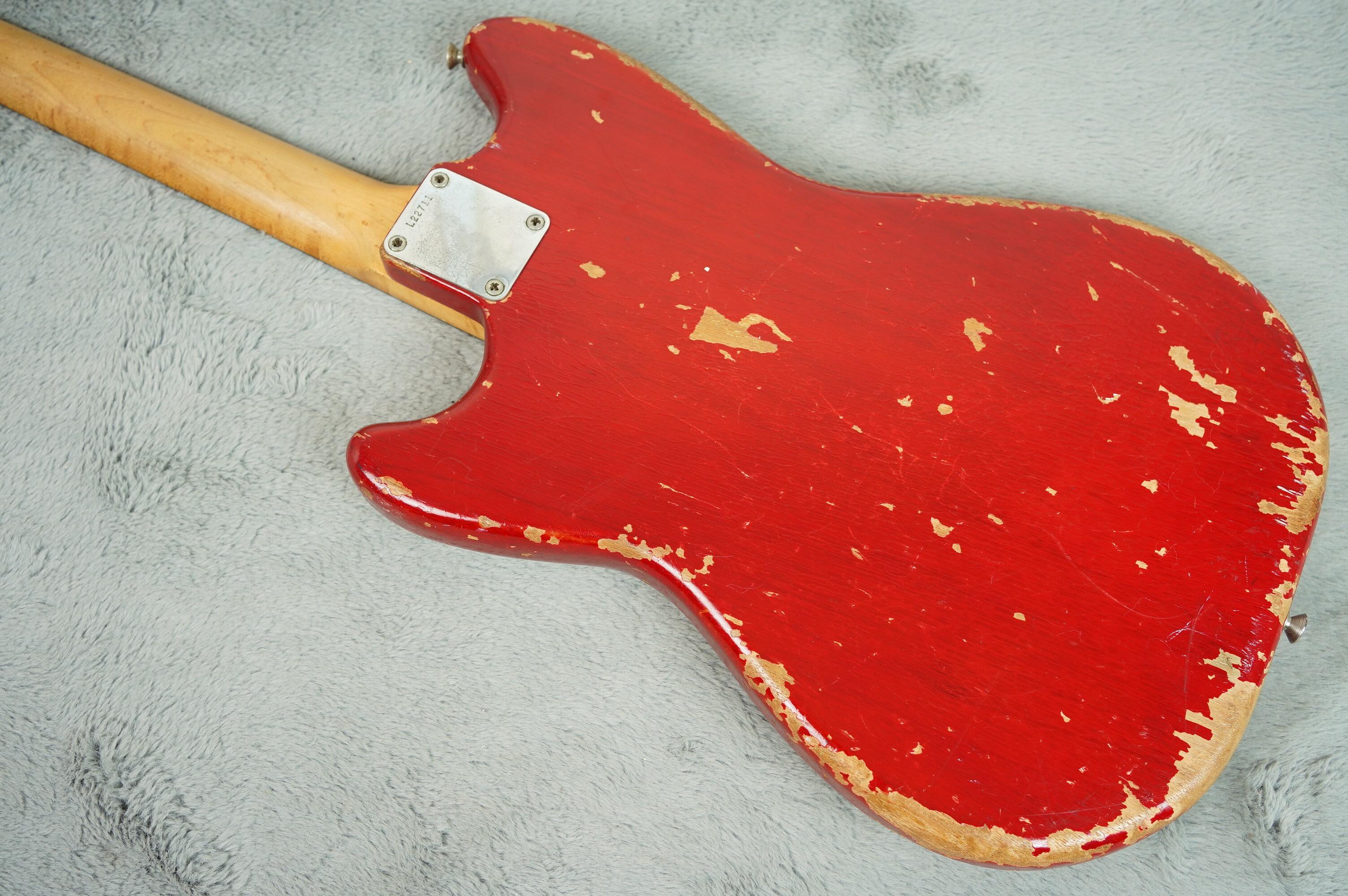 1964 Fender Duosonic, Translucent Red, Mahogany Body + OHSC - Image 9