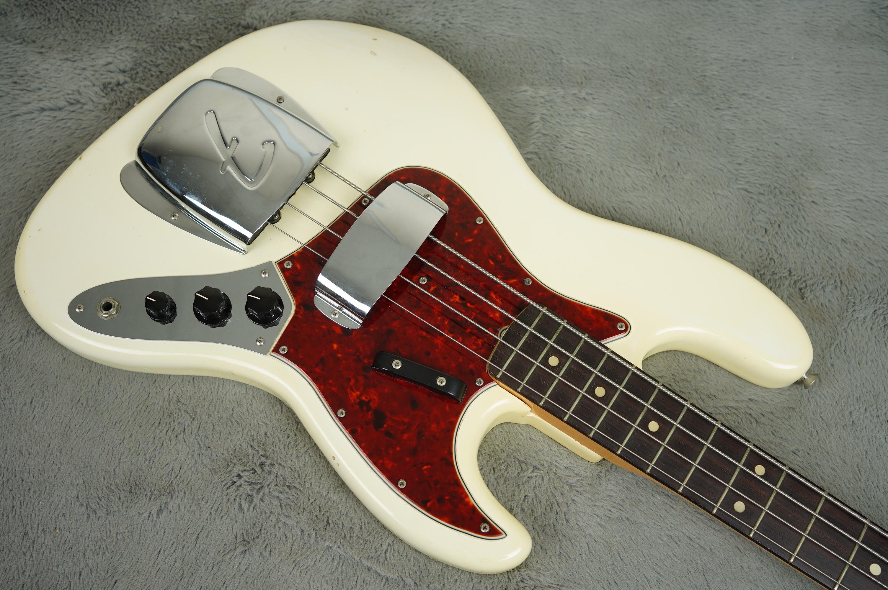 1964 Fender Jazz Bass Olympic White near MINT + OHSC - Image 10