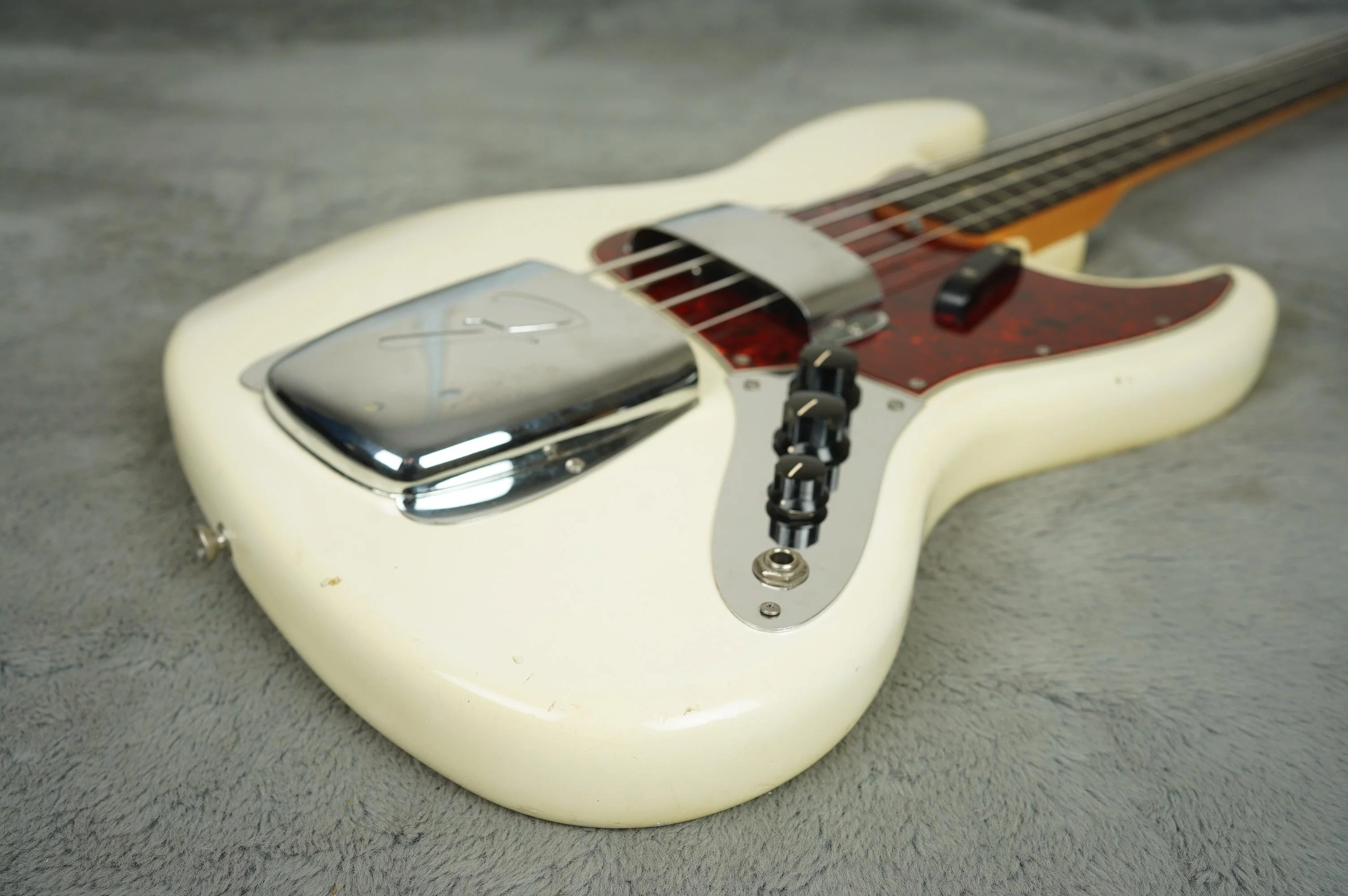 1964 Fender Jazz Bass Olympic White near MINT + OHSC - Image 15
