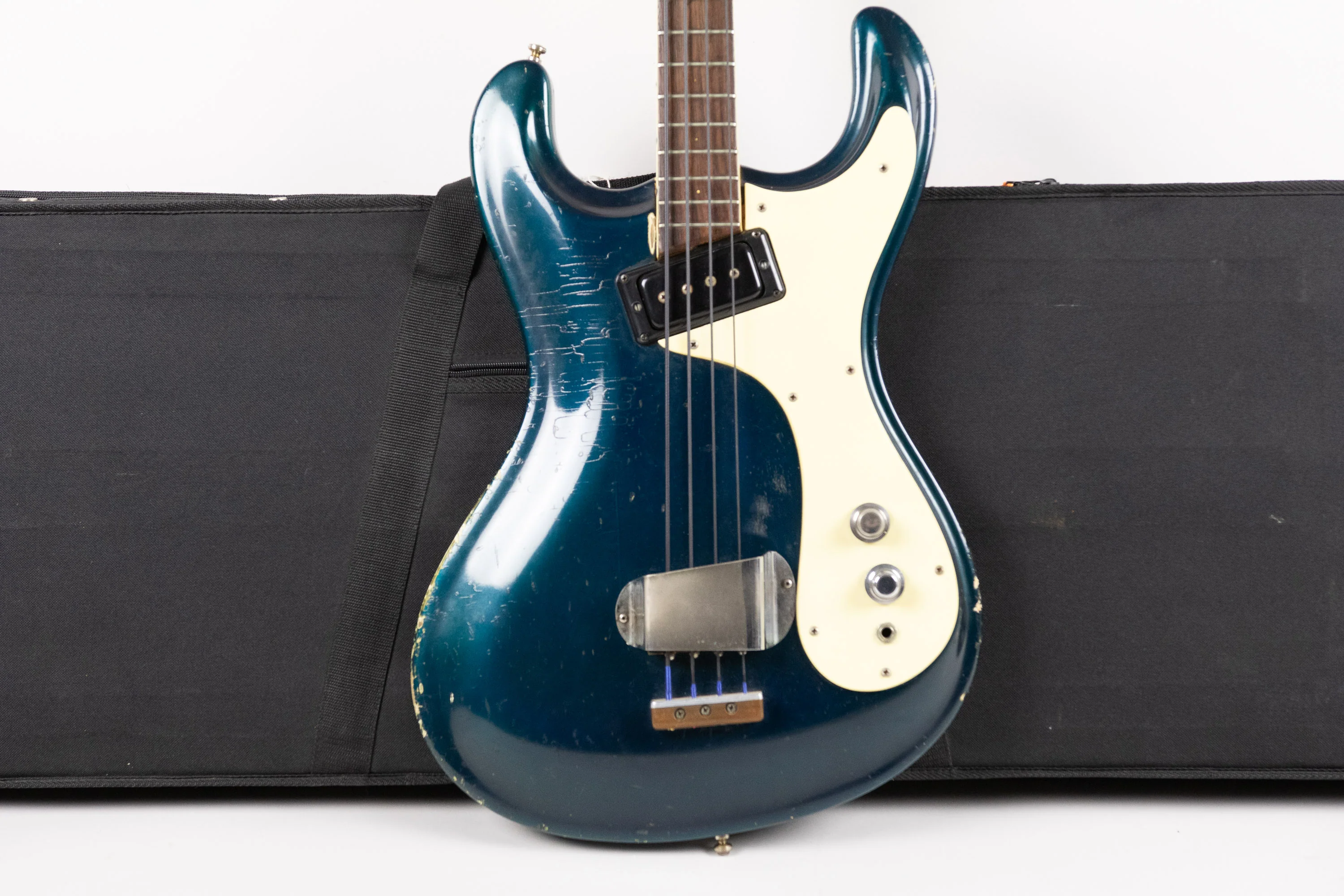 1965/66 Mosrite Ventures Bass, Ink Blue - Image 4