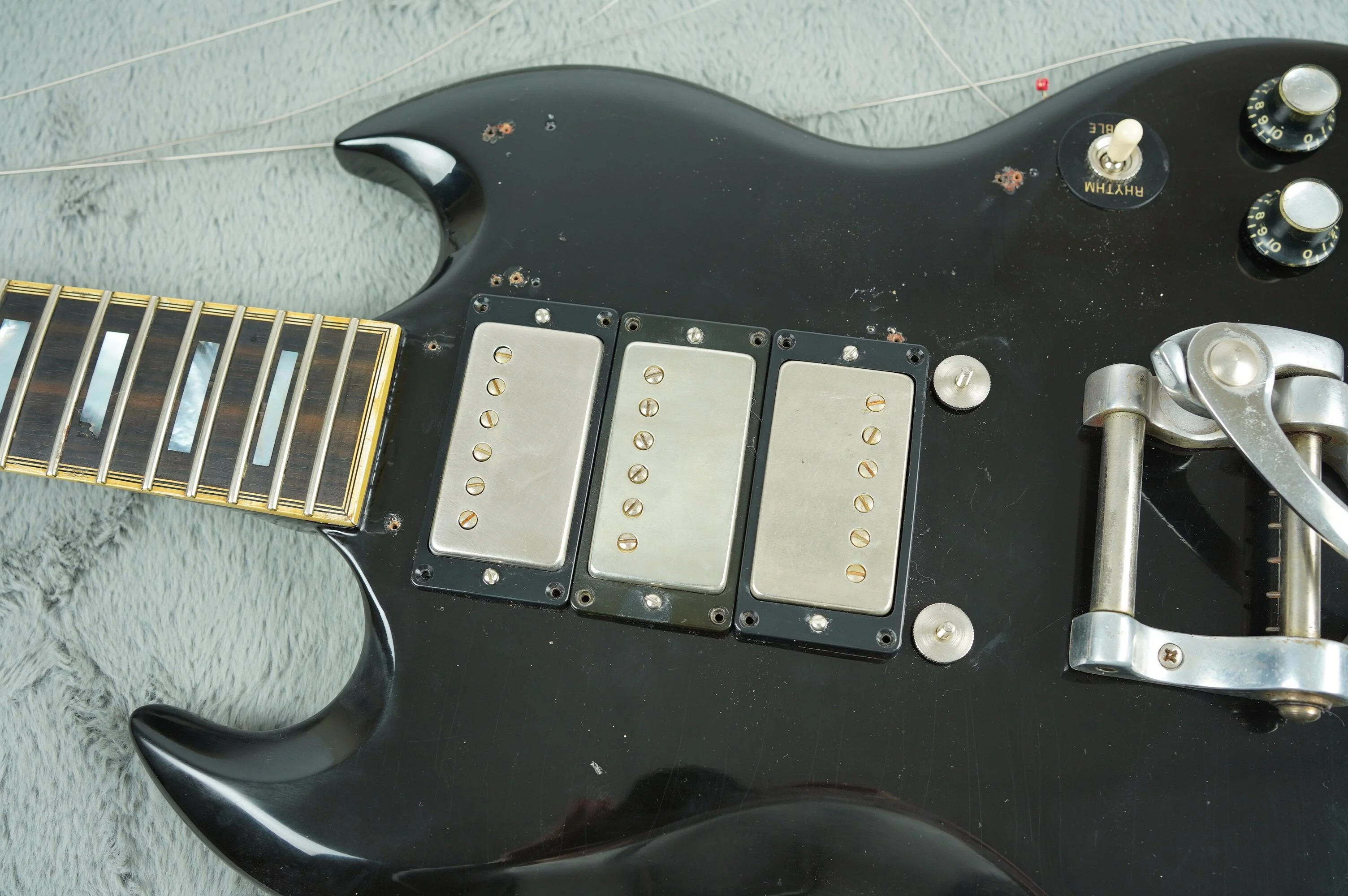 1965 Gibson SG Custom, Refin Black + HSC - Image 41