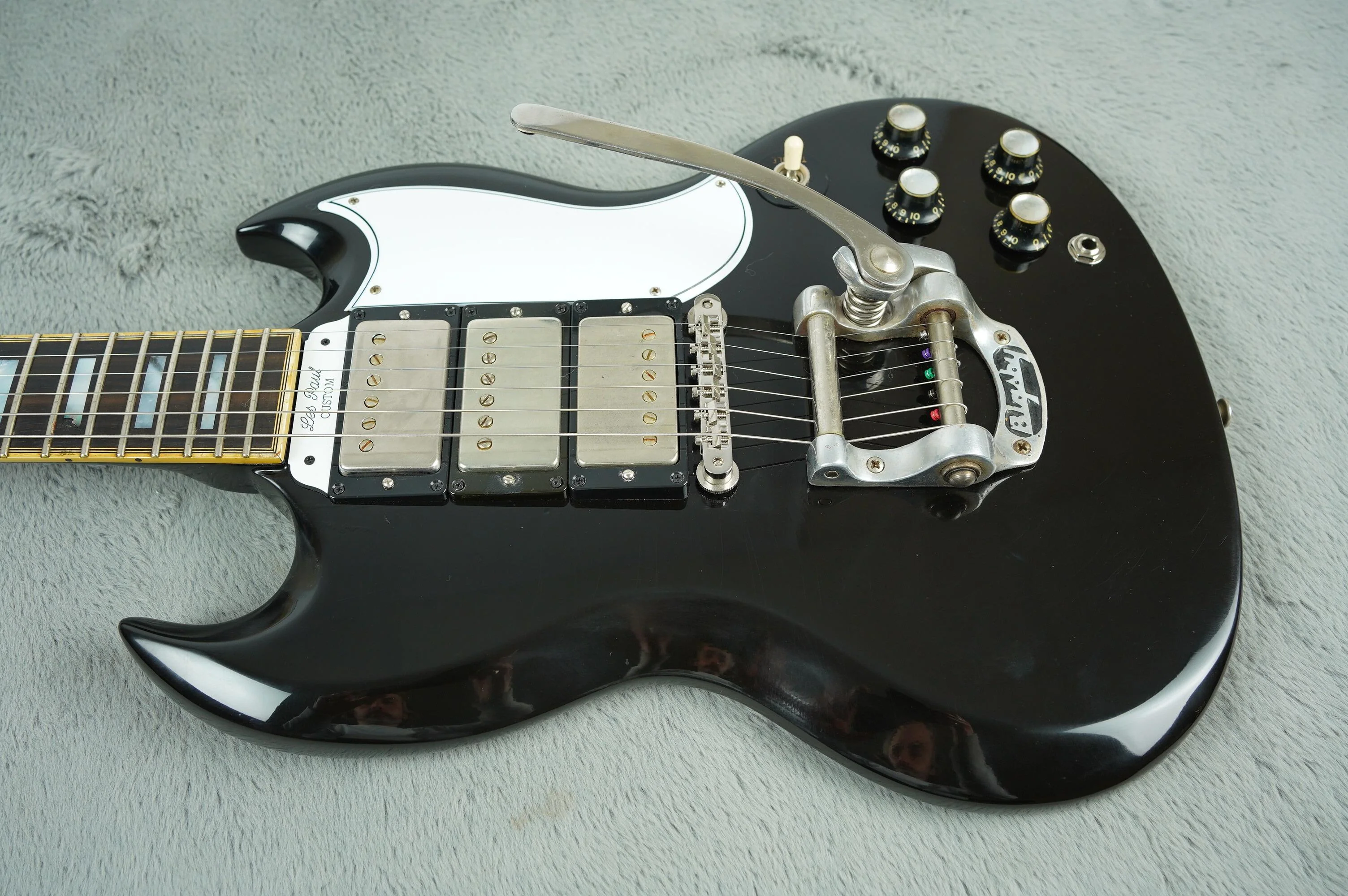 1965 Gibson SG Custom, Refin Black + HSC - Image 8