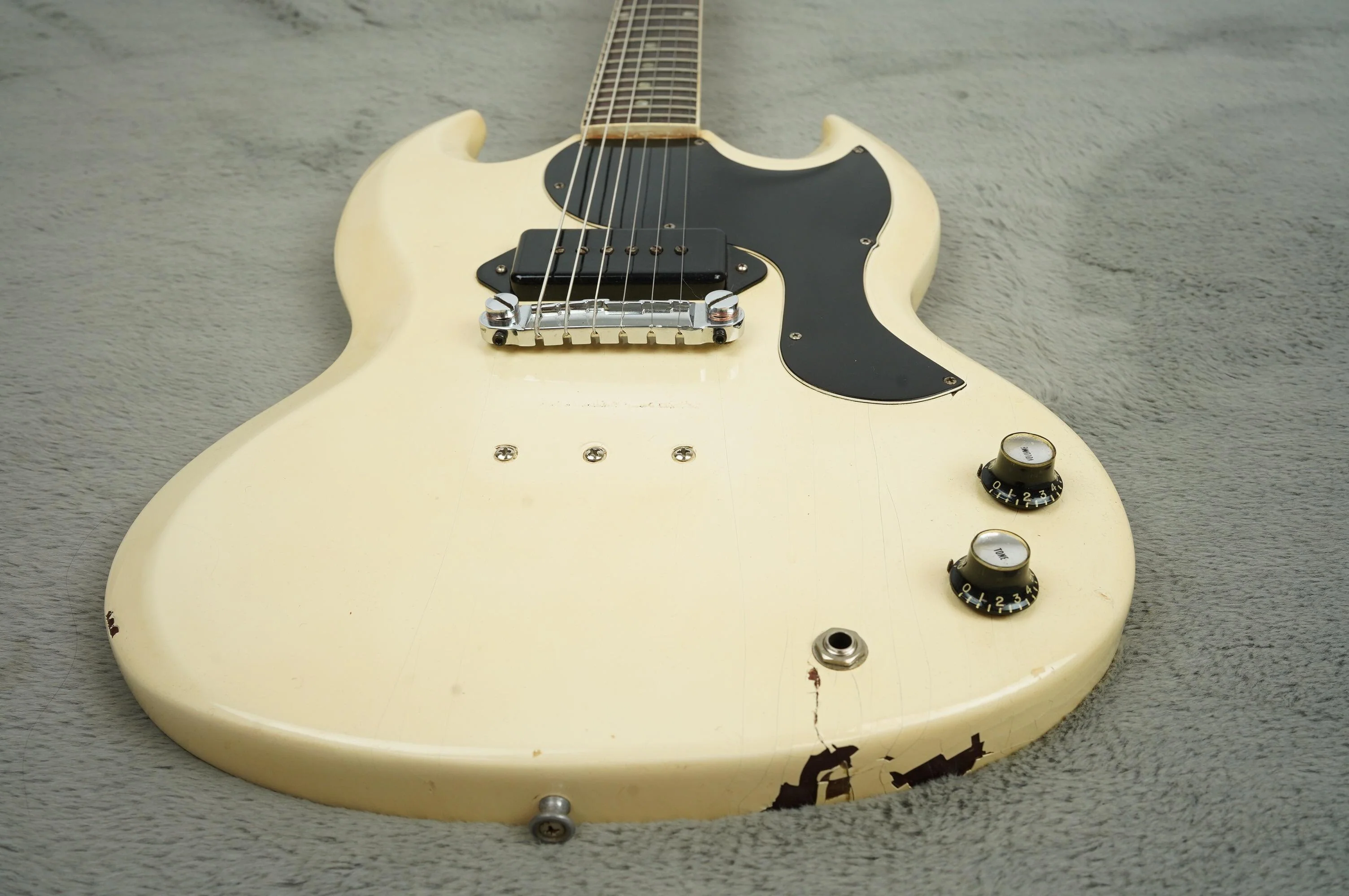 1965 Gibson SG Junior, Polaris White - Image 10