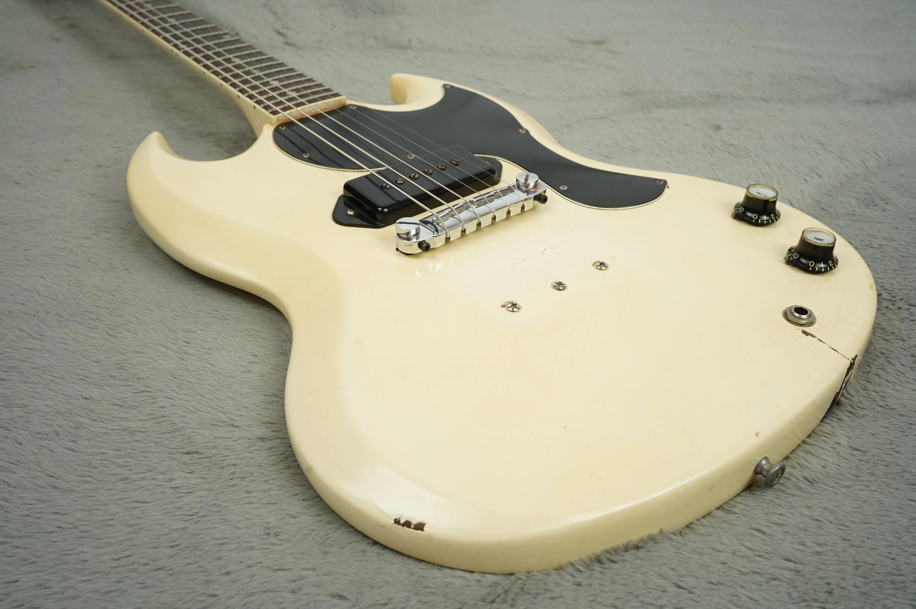 1965 Gibson SG Junior, Polaris White - Image 11