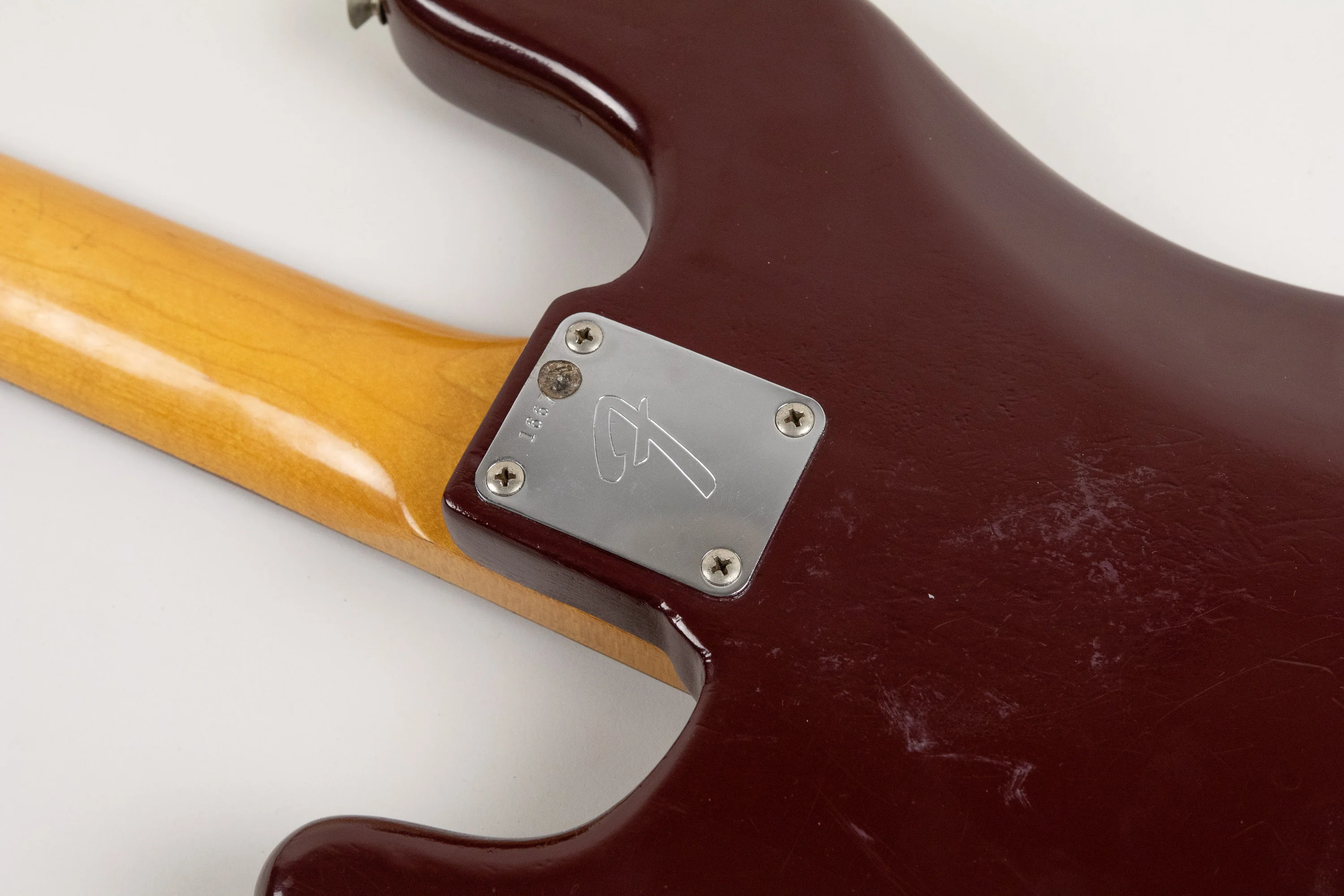 1966 Fender Precision Bass, Burgundy refin - Image 26