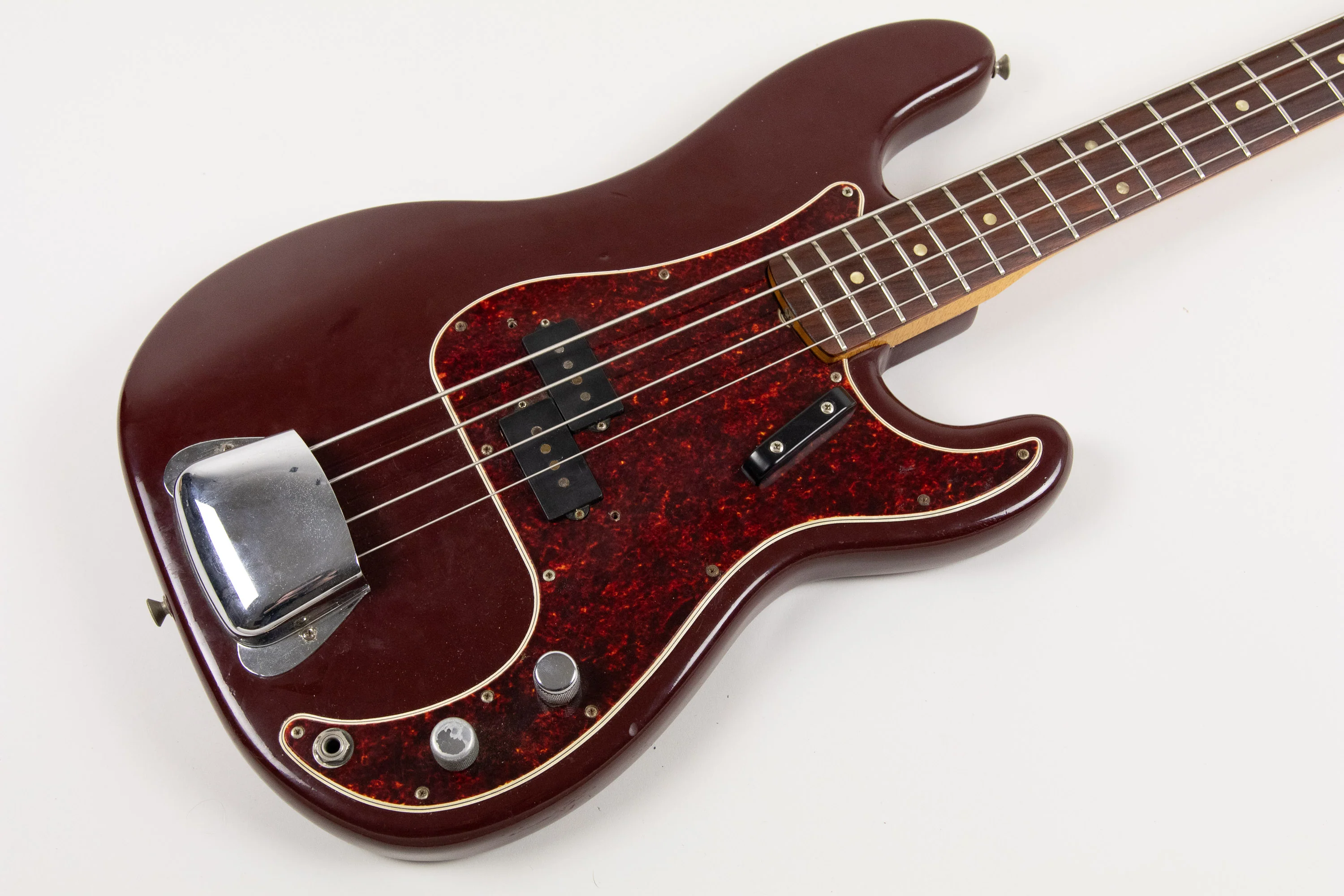 1966 Fender Precision Bass, Burgundy refin - Image 3