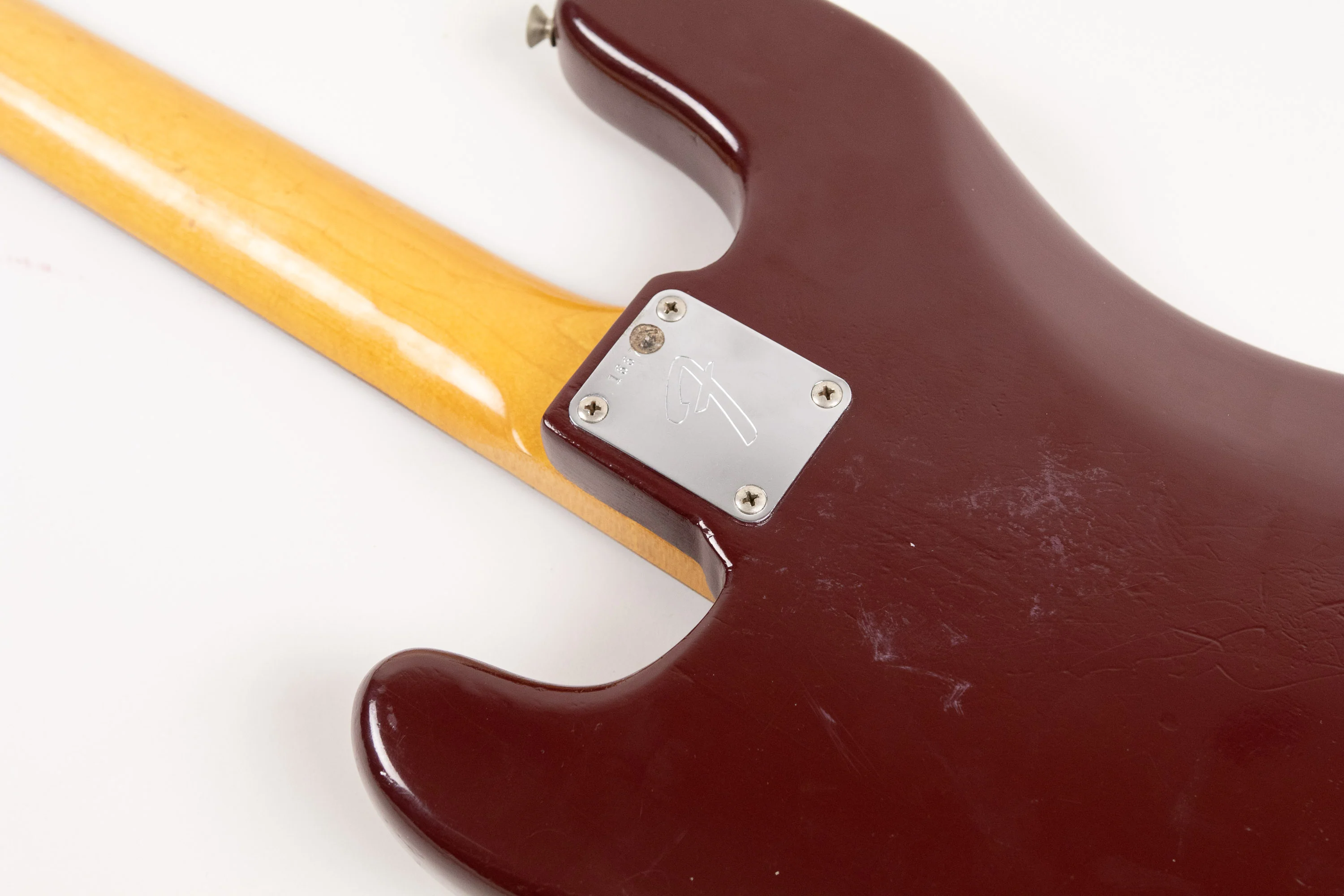 1966 Fender Precision Bass, Burgundy refin - Image 6