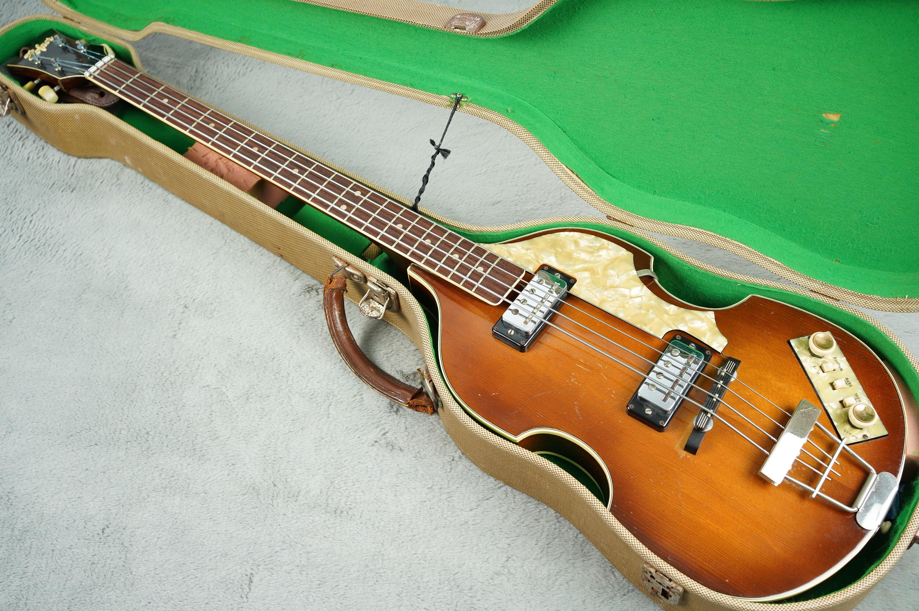 1966 Hofner Violin Bass + OHSC - Image 3