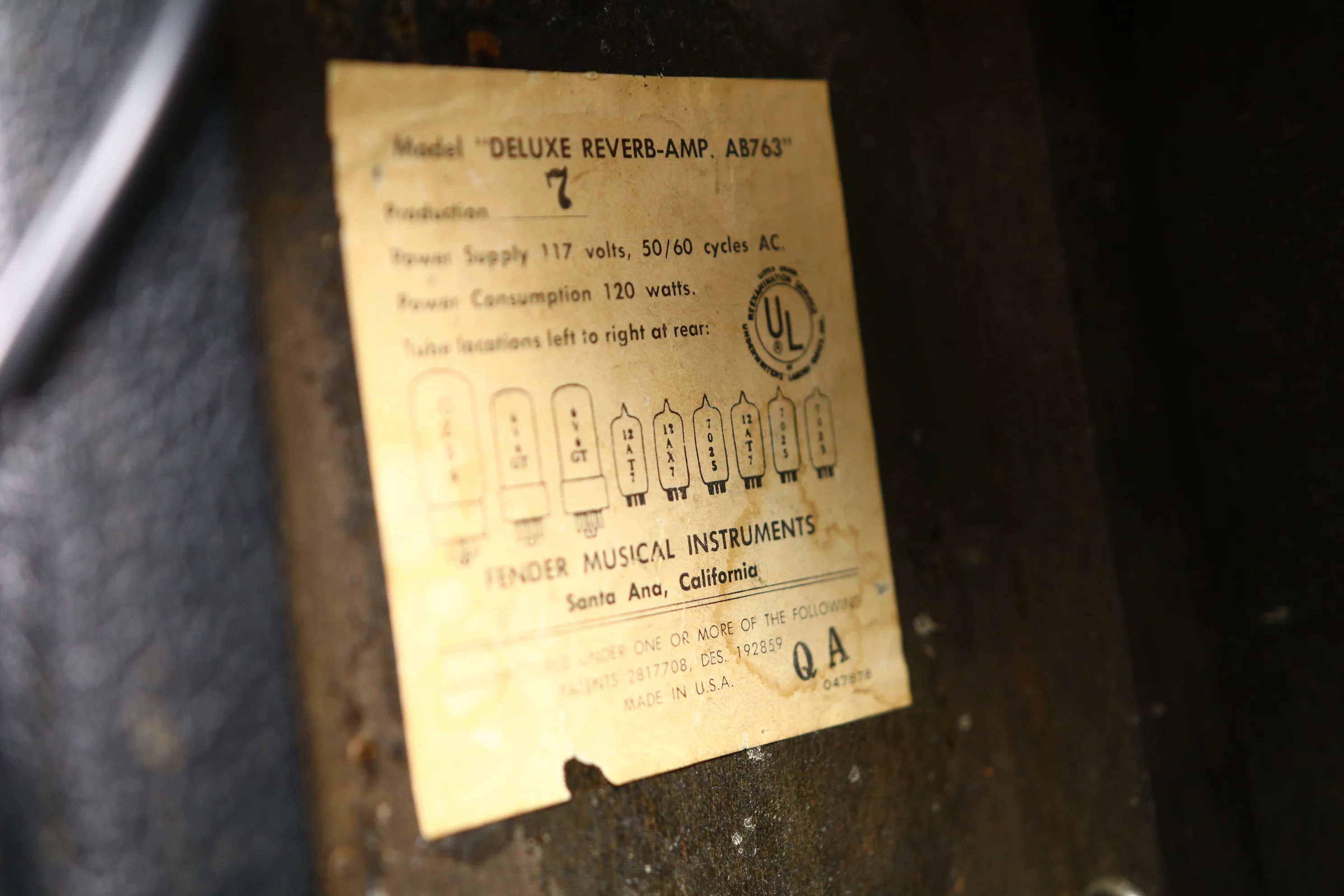 1967 Fender Deluxe Reverb, Black Panel - Image 14