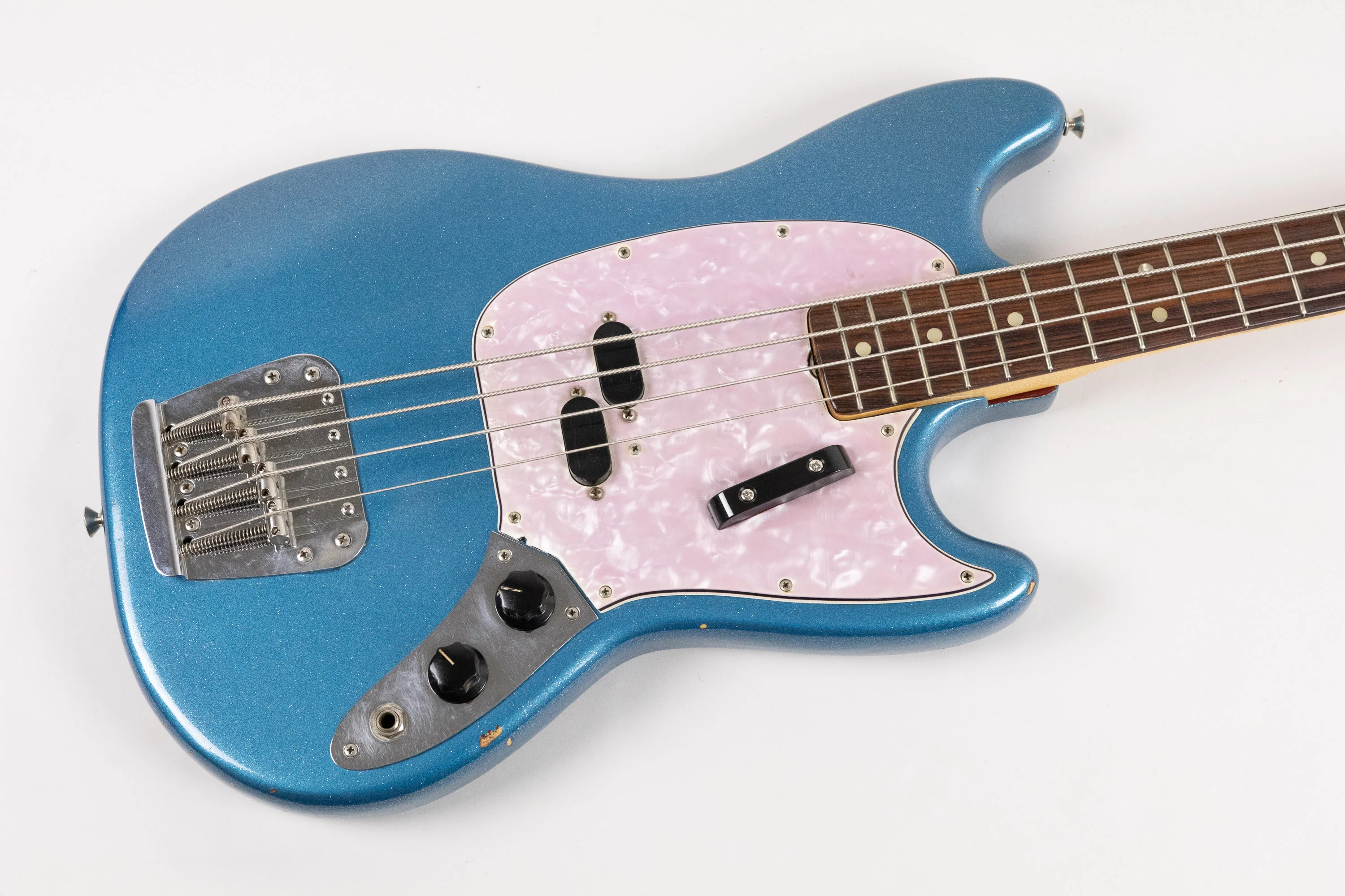 1971 Fender Mustang Bass, Blue Sparkle - Image 3