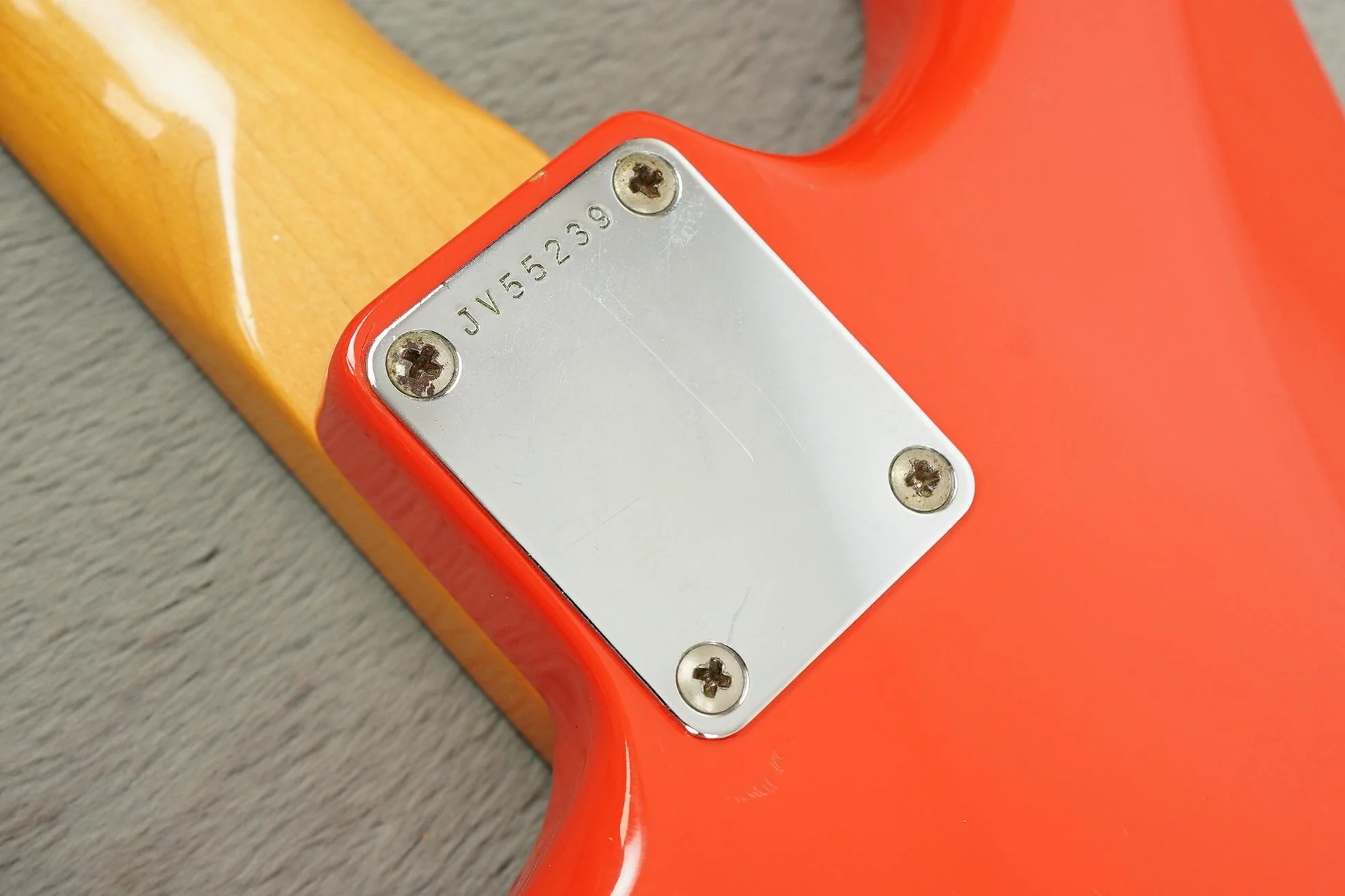 1983 Fender JV Squier Stratocaster, Fiesta Red + HSC - Image 31