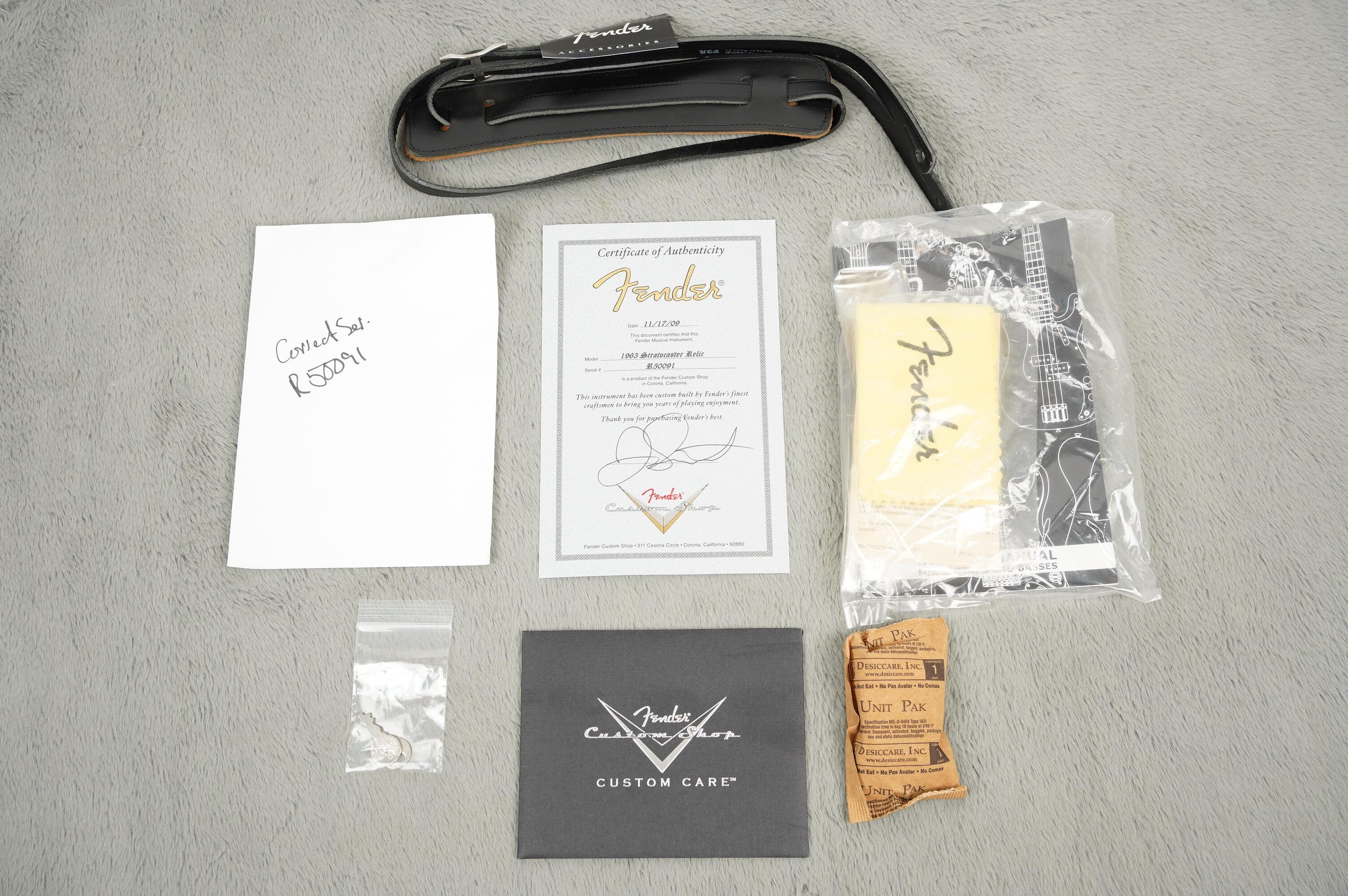 2009 Fender Masterbuilt '63 Stratocaster Relic Jason Smith + OHSC - Image 5
