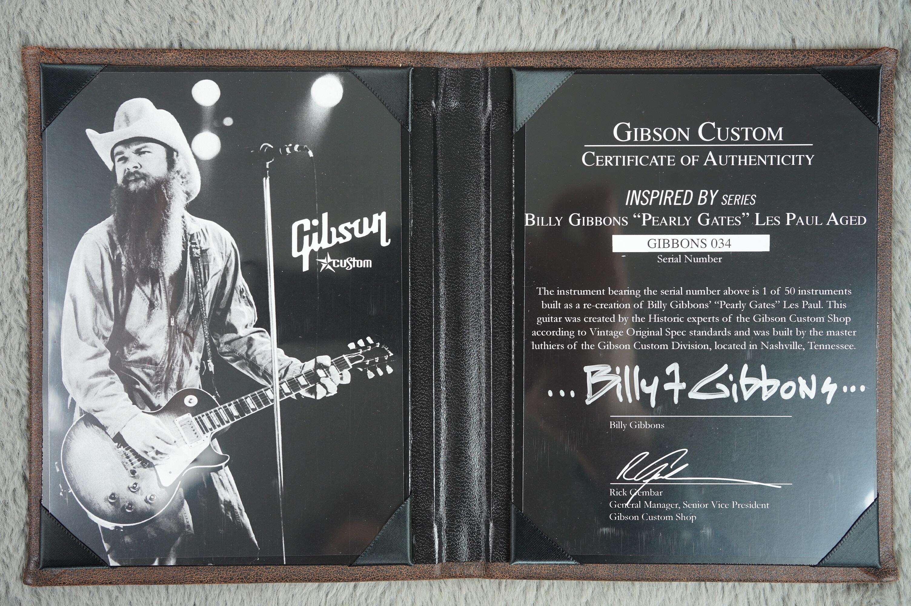 2009 Gibson Billy Gibbons "Pearly Gates" Les Paul, Aged + OHSC - Image 8