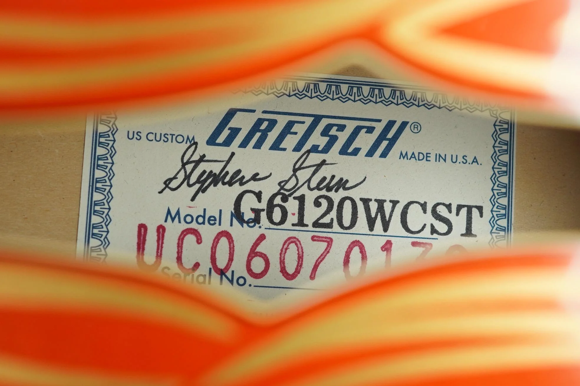 2009 Gretsch G6120WCST Stephen Stern Masterbuilt + OHSC + Shipping Carton - Image 37