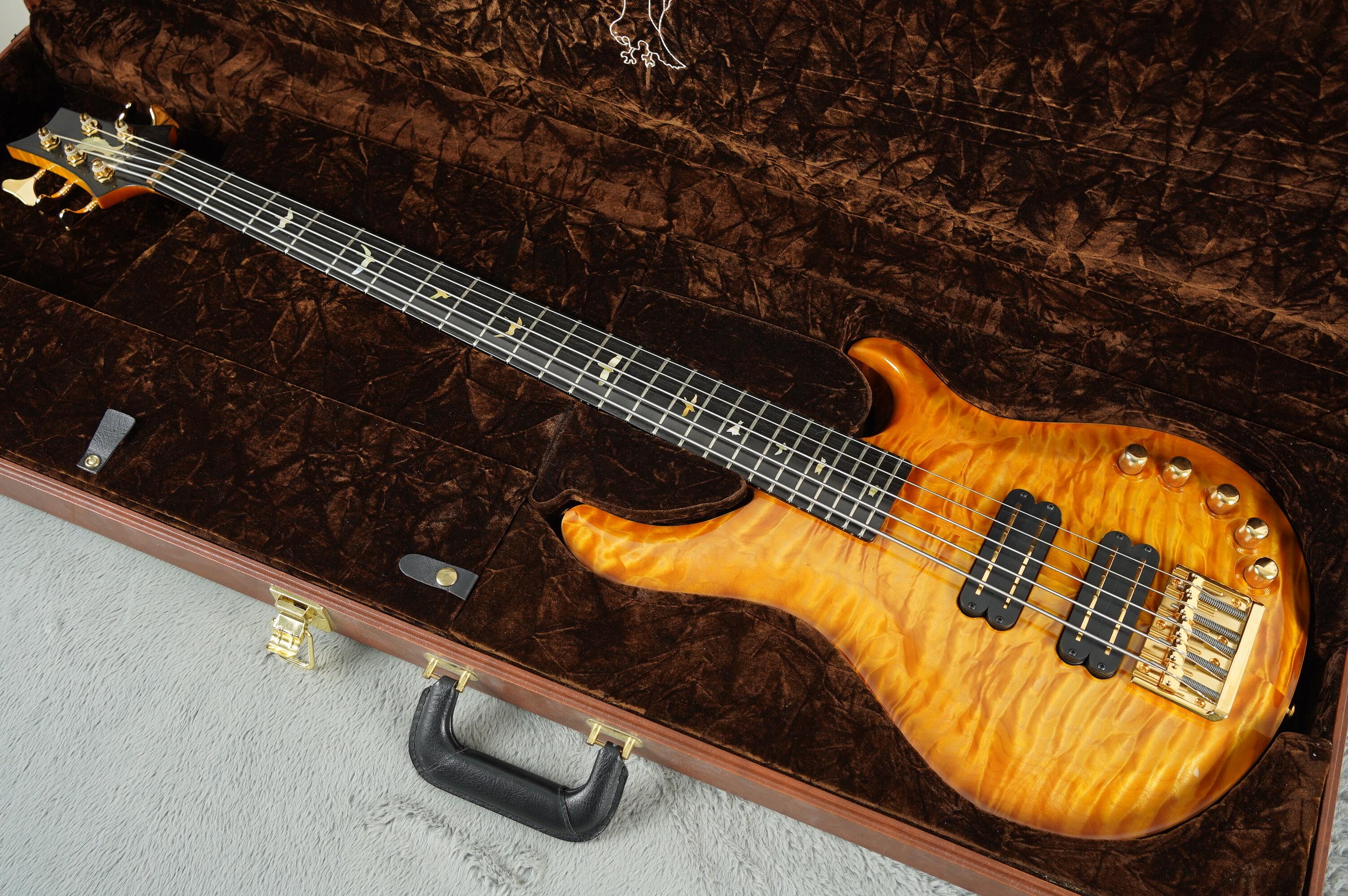 2010 PRS GG-5 String Bass, Honey Gold Burst + OHSC - Image 3
