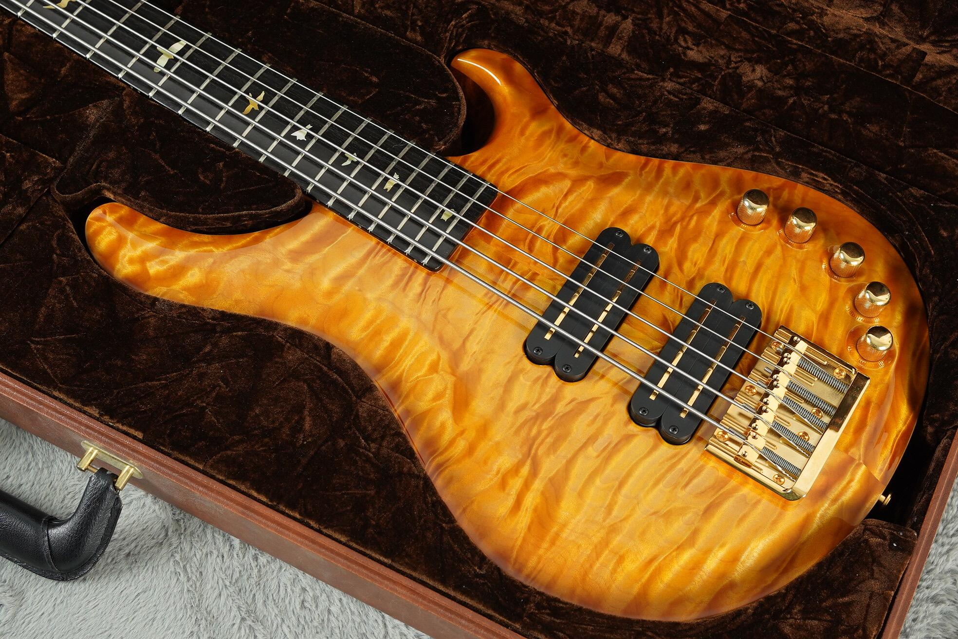 2010 PRS GG-5 String Bass, Honey Gold Burst + OHSC - Image 4