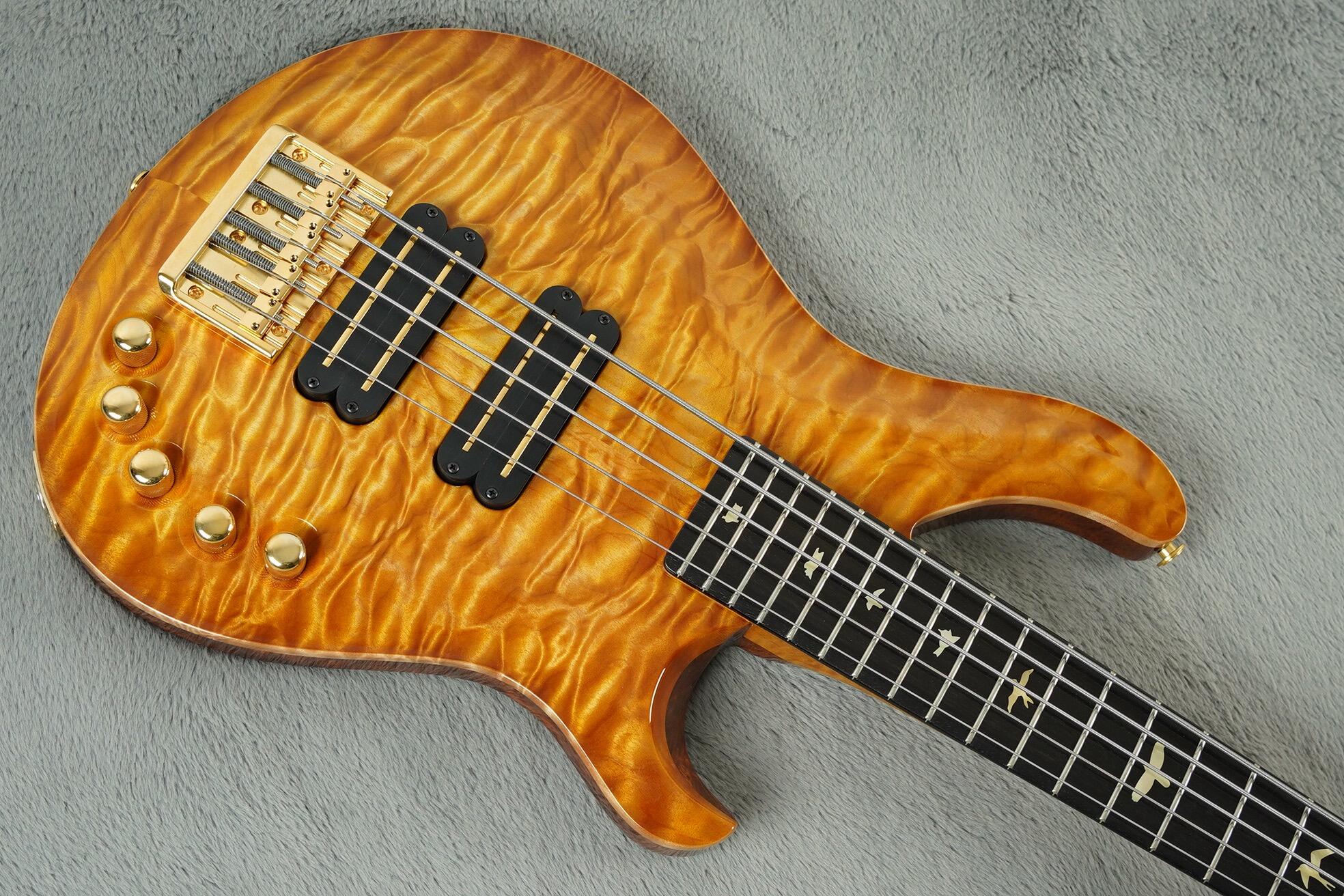 2010 PRS GG-5 String Bass, Honey Gold Burst + OHSC - Image 9
