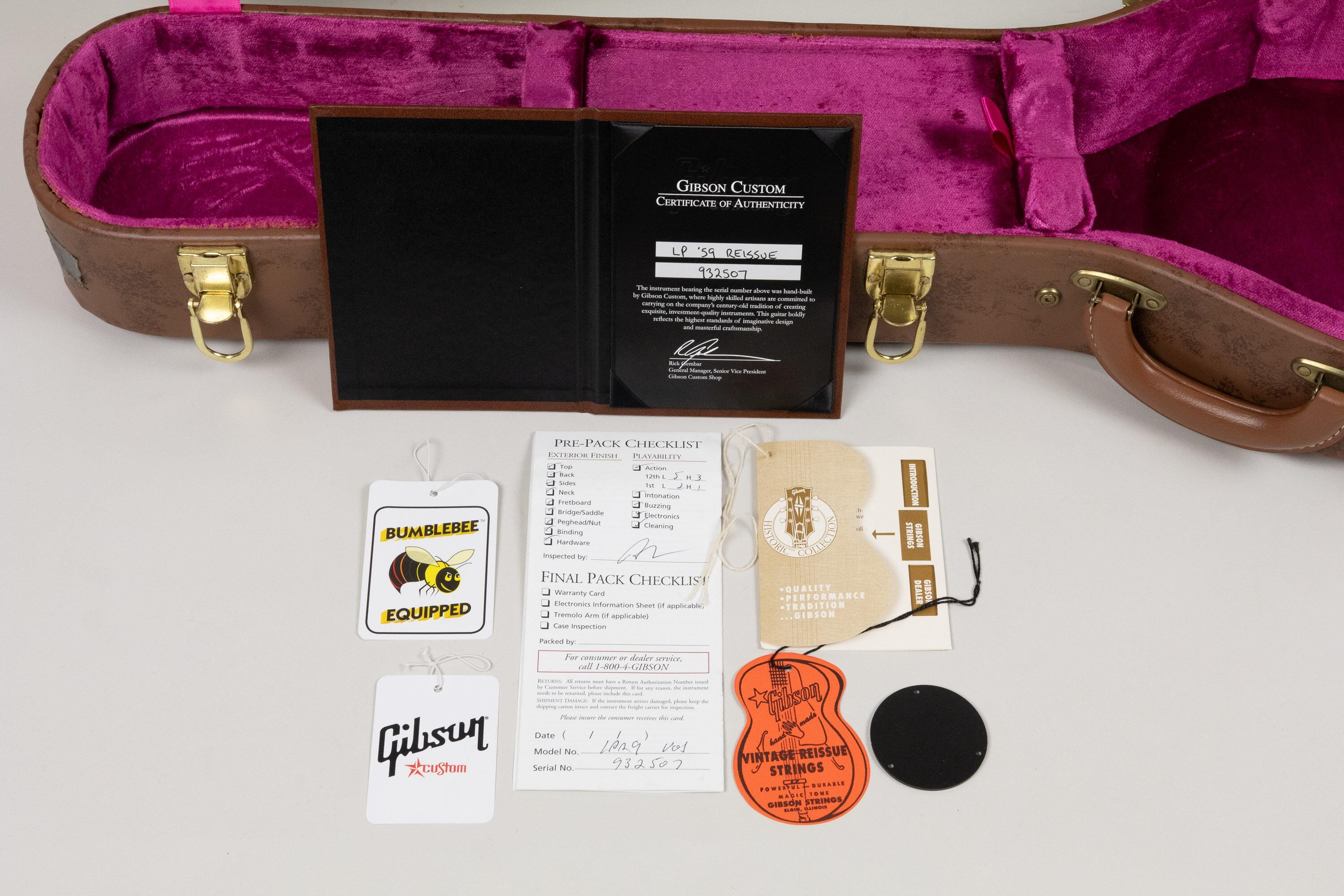 2013 Gibson Les Paul Standard 59 VOS Reissue, Tobacco Sunburst - Image 4