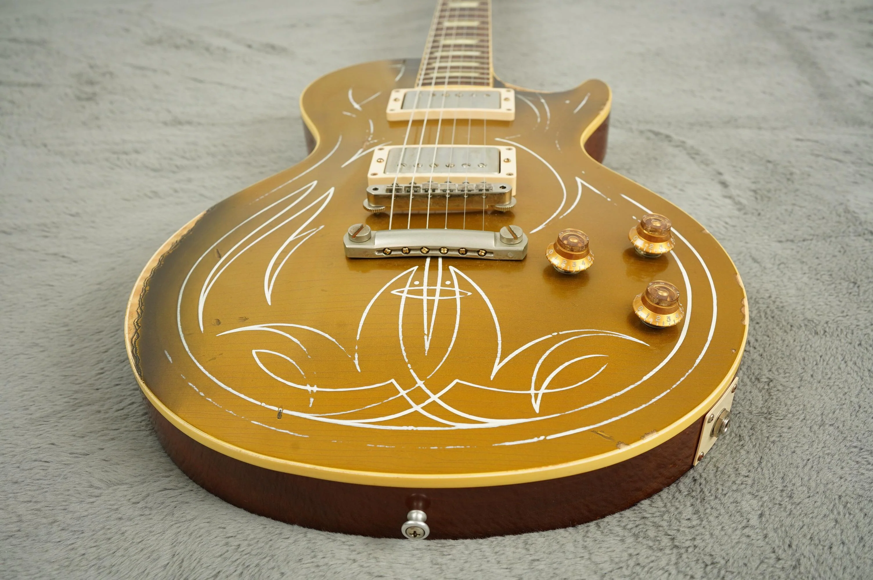 2014 Gibson Billy Gibbons Pinstripe Les Paul Goldtop, Aged / Signed - Image 10