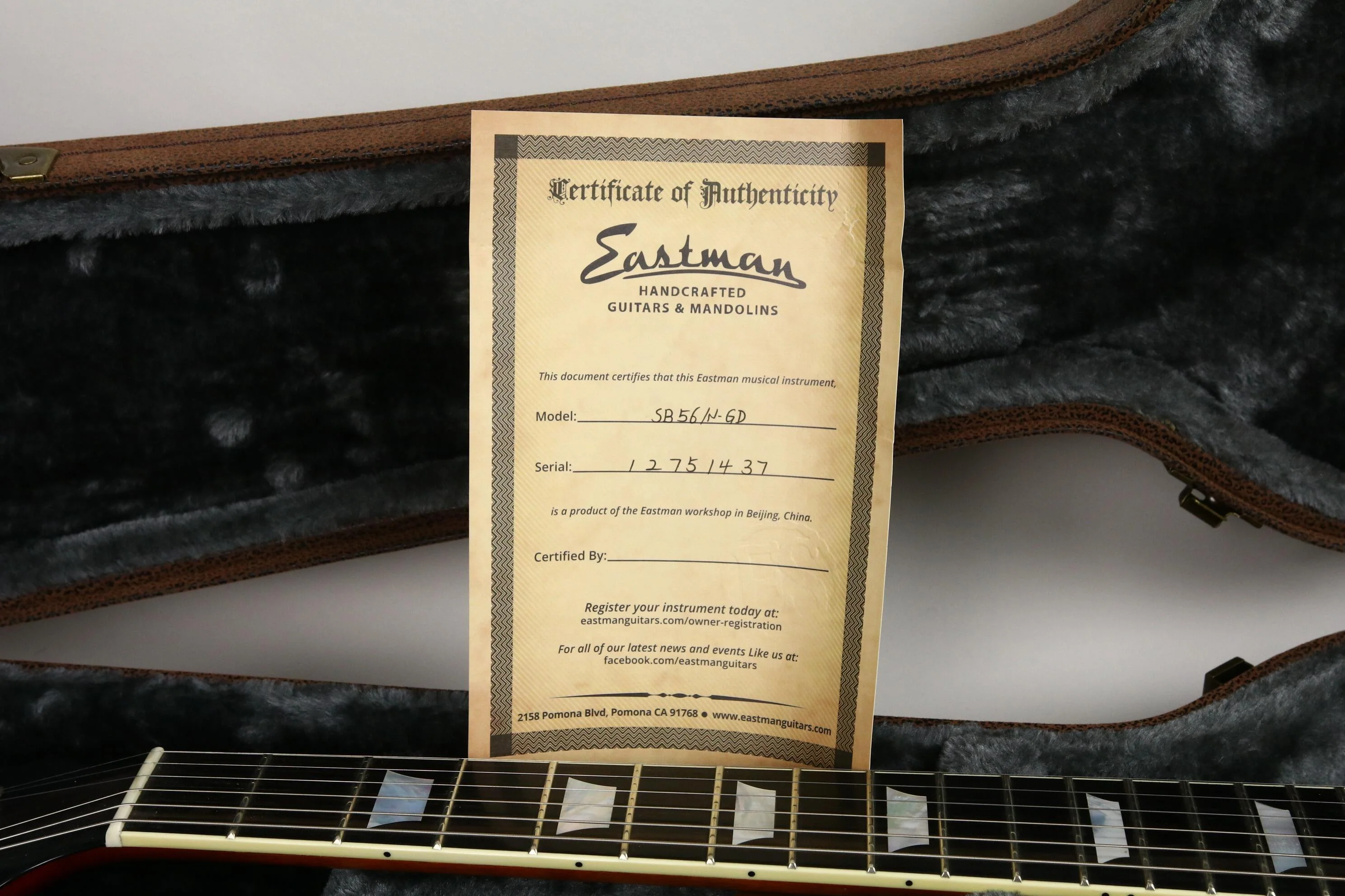 2017 Eastman SB56/N Goldtop - Image 5