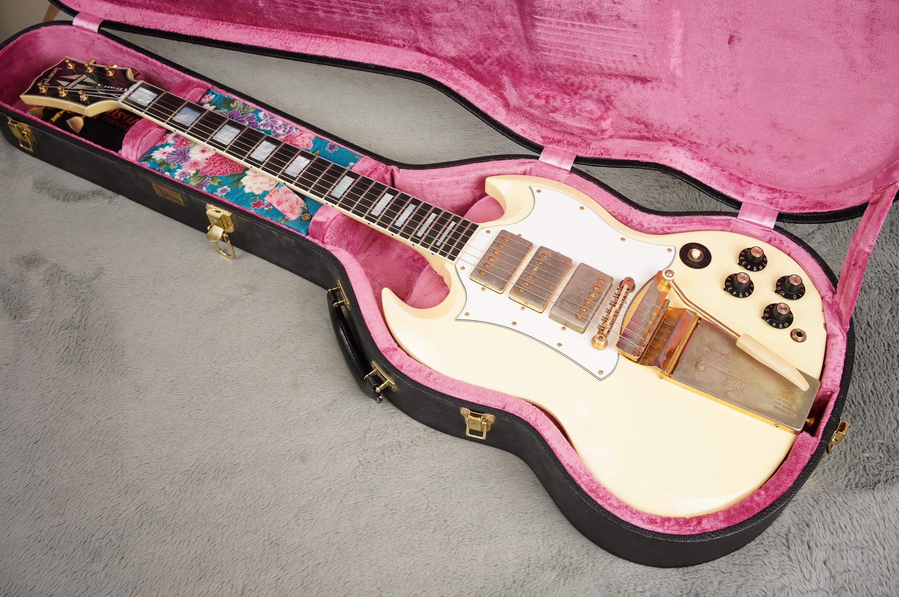 2020 Gibson Jimi Hendrix '67 SG Custom, Aged Polaris White - Image 3